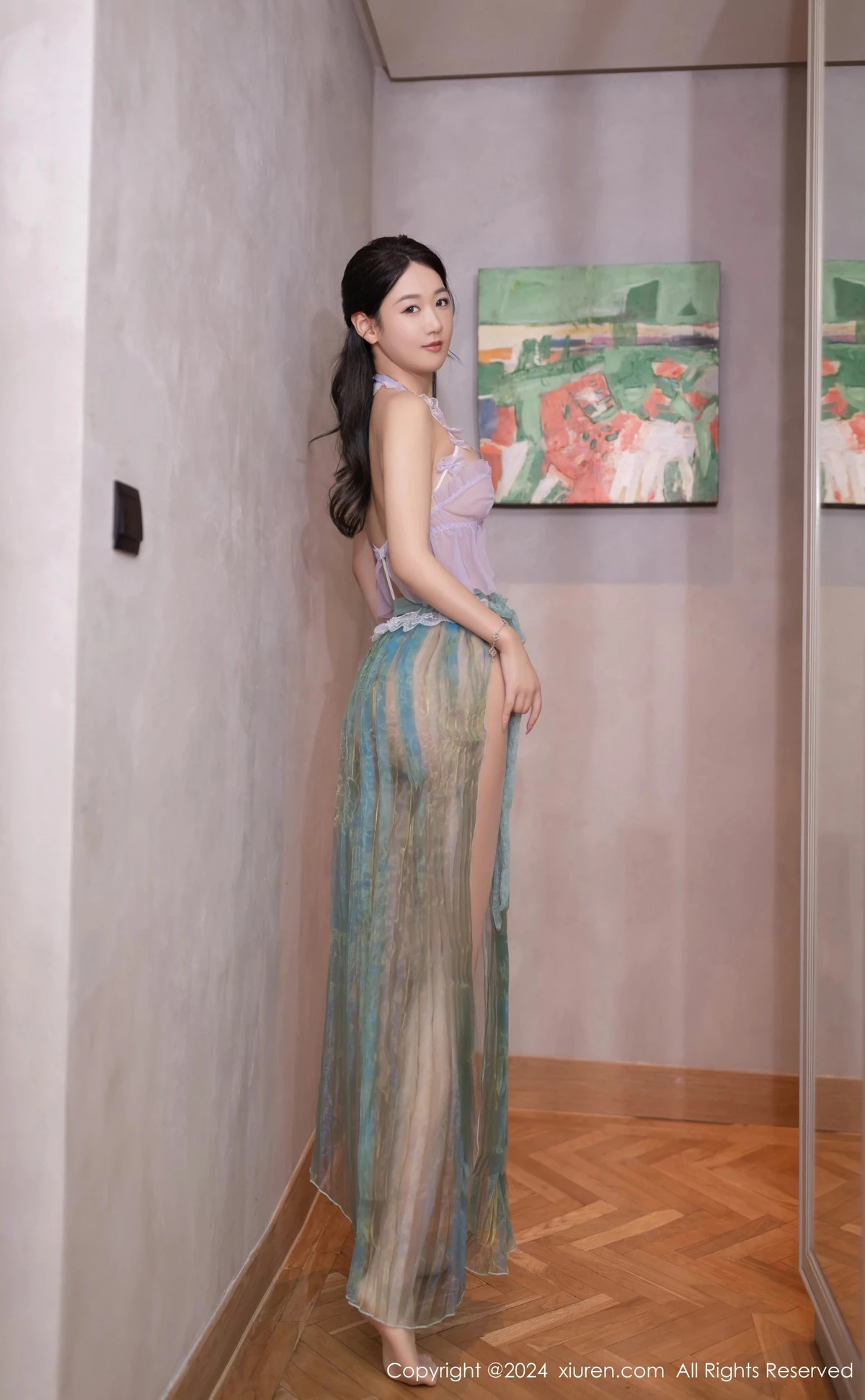 秀人集.com_[XiuRen秀人网]No.8644_模特唐安琪性感浅色轻透古风服饰配超薄肉丝秀曼妙身姿诱惑写真80P