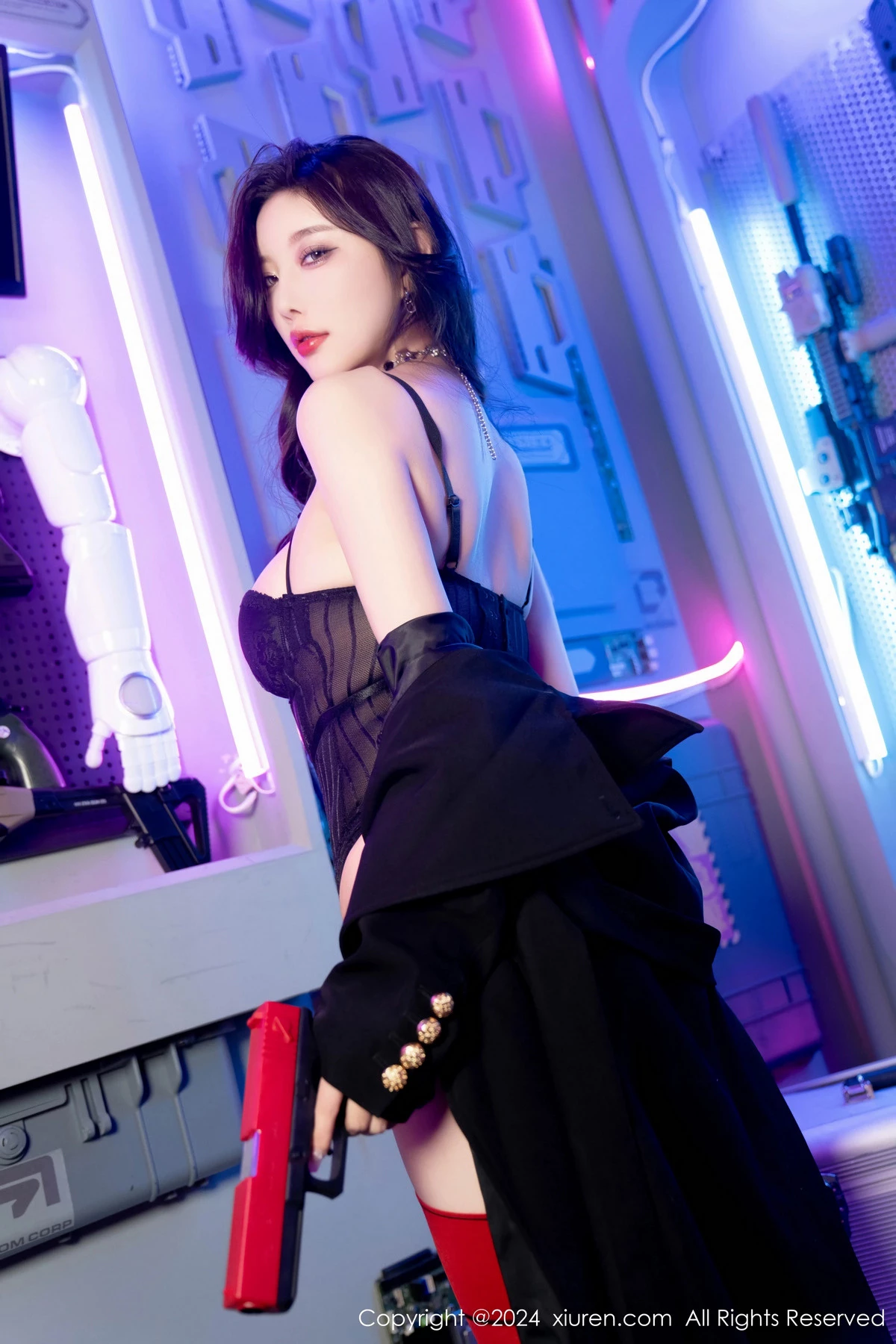 秀人集.com_[XiuRen秀人网]No.8776_女神杨晨晨Yome黑色渔网连体衣+黑色情趣蕾丝内衣惹火诱惑写真90P