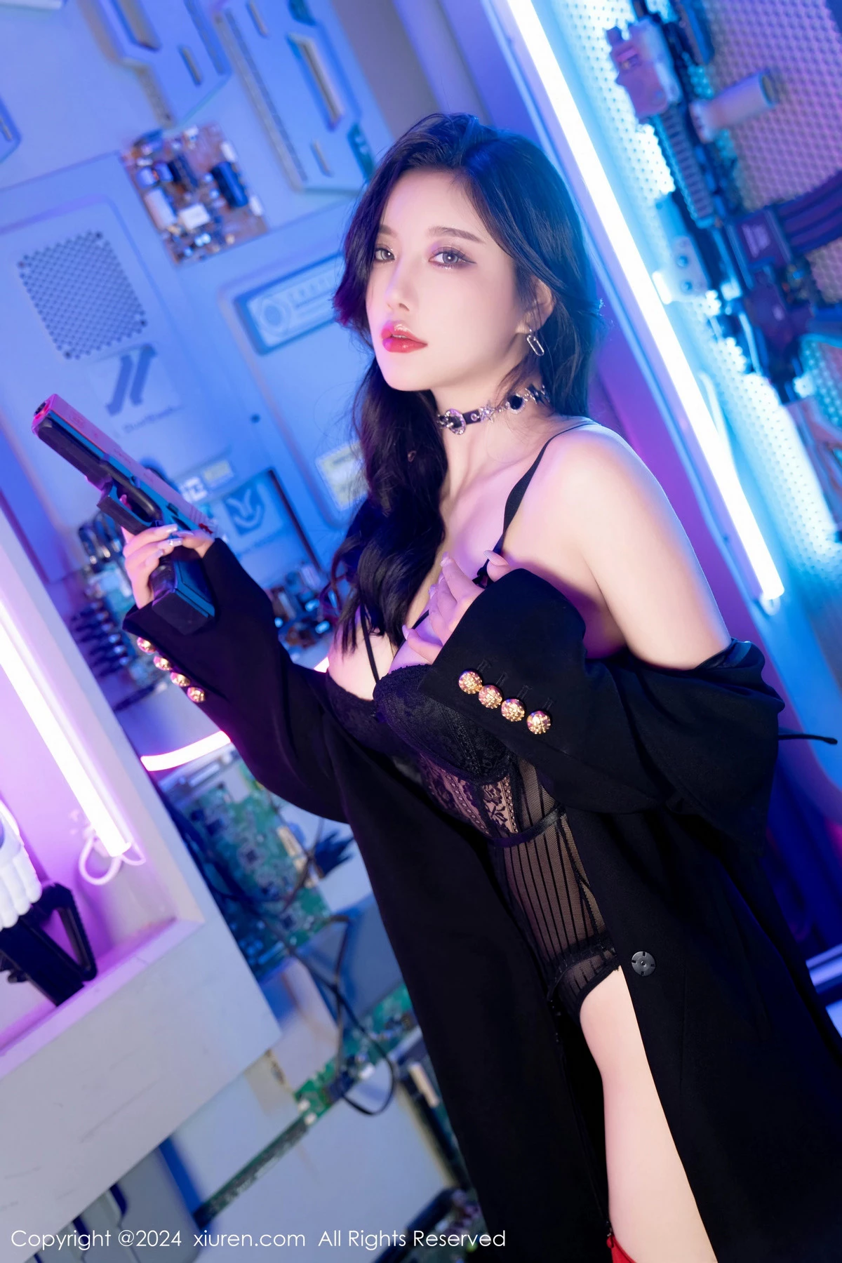 秀人集.com_[XiuRen秀人网]No.8776_女神杨晨晨Yome黑色渔网连体衣+黑色情趣蕾丝内衣惹火诱惑写真90P