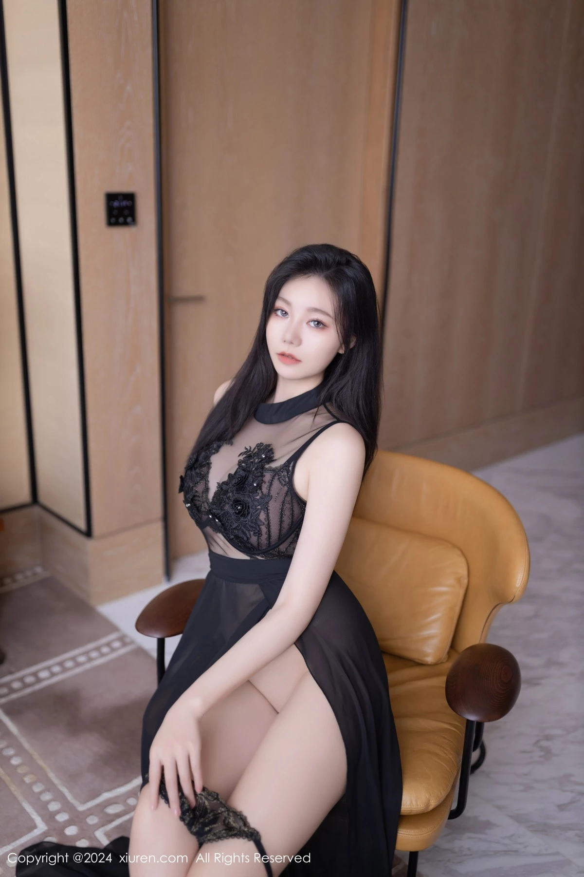 秀人集.com_[XiuRen秀人网]No.8792_模特安然anran性感黑色薄纱连衣裙露黑色内衣秀曼妙身姿诱惑写真80P