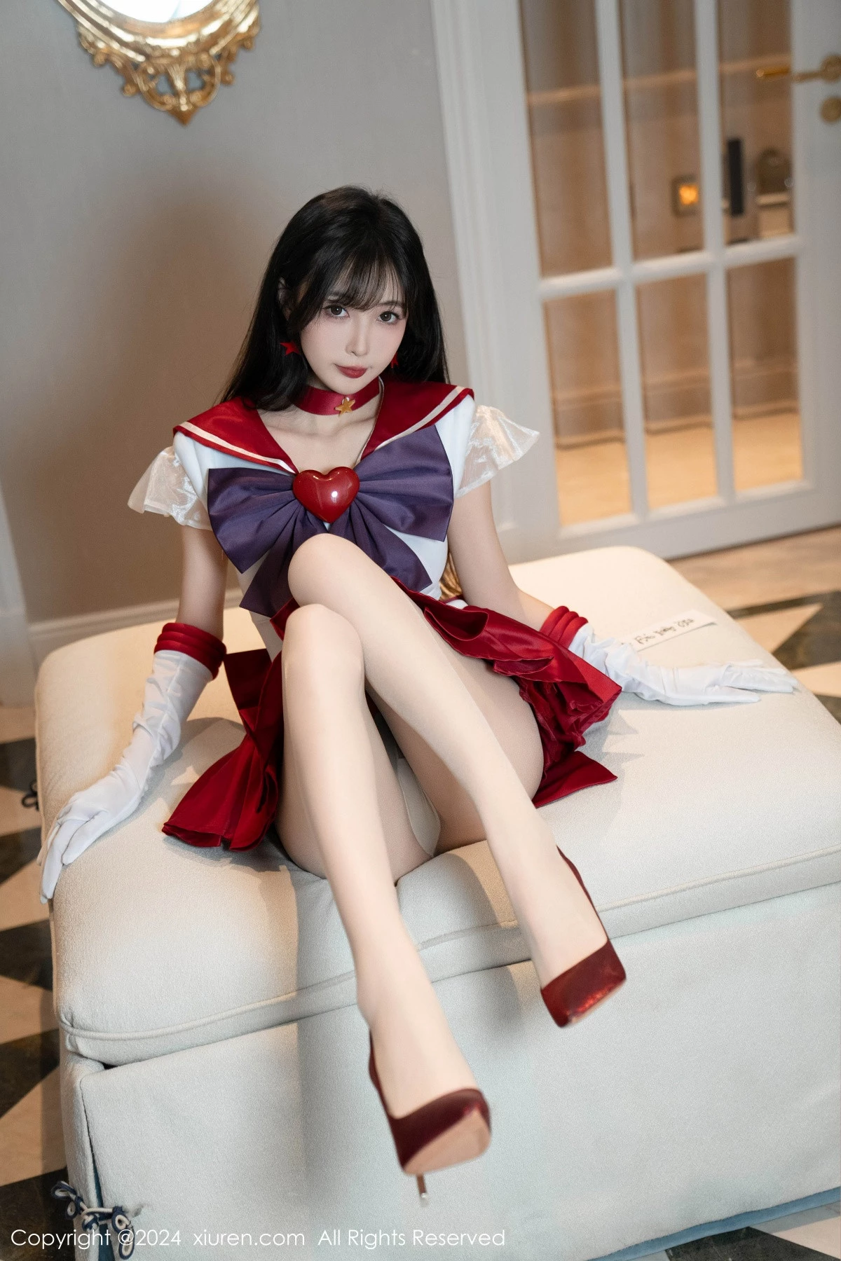 秀人集.com_[XiuRen秀人网]No.8800_模特林星阑性感白色上衣配红短裙露超薄肉丝秀曼妙身姿诱惑写真80P