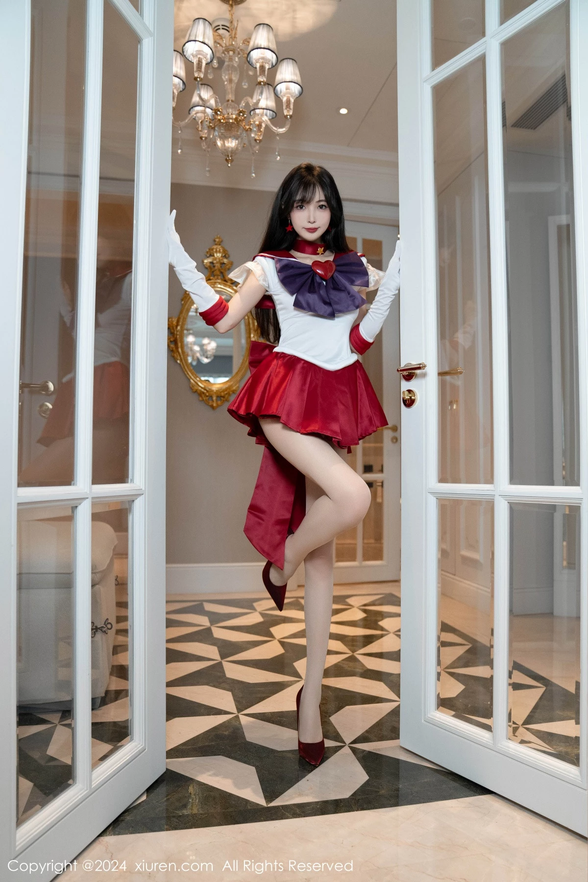 秀人集.com_[XiuRen秀人网]No.8800_模特林星阑性感白色上衣配红短裙露超薄肉丝秀曼妙身姿诱惑写真80P