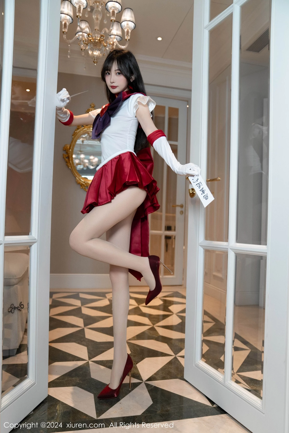 秀人集.com_[XiuRen秀人网]No.8800_模特林星阑性感白色上衣配红短裙露超薄肉丝秀曼妙身姿诱惑写真80P