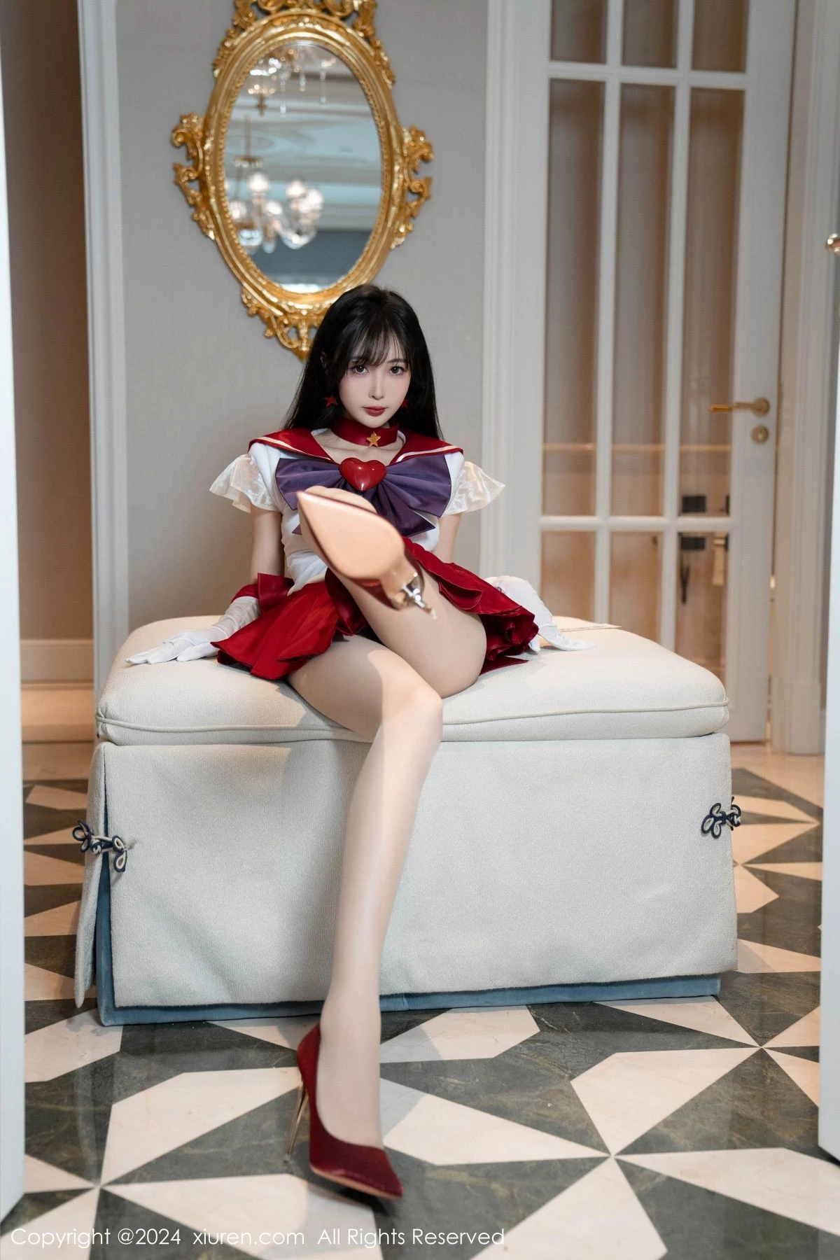 秀人集.com_[XiuRen秀人网]No.8800_模特林星阑性感白色上衣配红短裙露超薄肉丝秀曼妙身姿诱惑写真80P