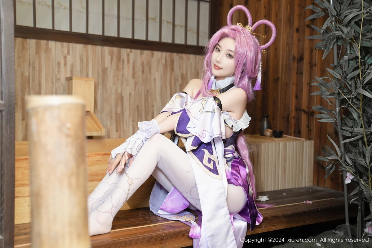 秀人集.com_[XiuRen秀人网]No.8943_女神杨晨晨Yome性感紫色Cosplay服饰配白丝袜秀丰满身材诱惑写真79P