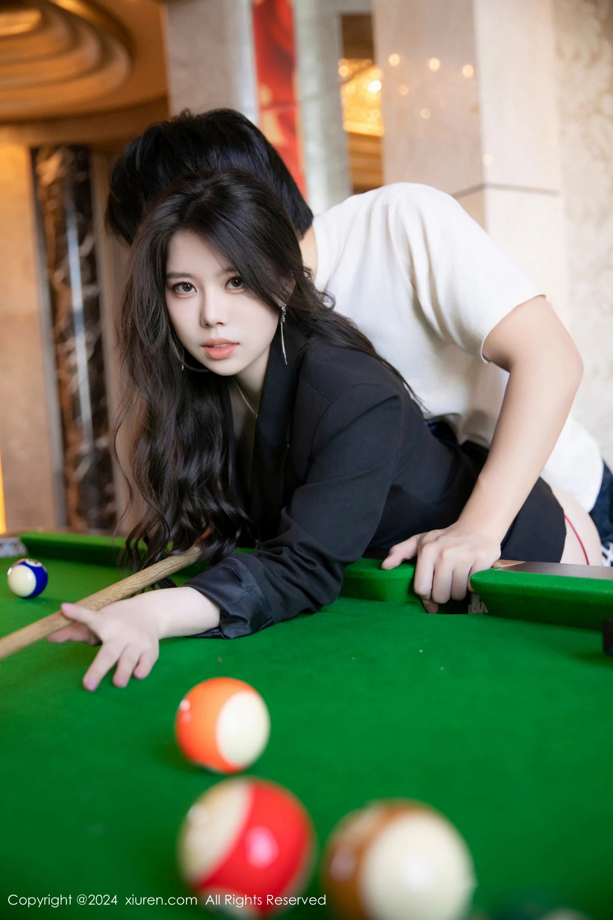 秀人集.com_[XiuRen秀人网]No.8946_模特白茹雪abby台球主题性感蕾丝内衣配黑丝吊袜秀美腿诱惑写真76P