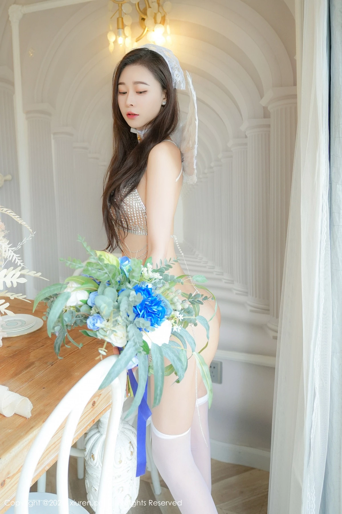 秀人集.com_[XiuRen秀人网]No.9011_模特糖糖私房性感情趣金属内衣配白丝袜秀曼妙身姿撩人诱惑写真84P