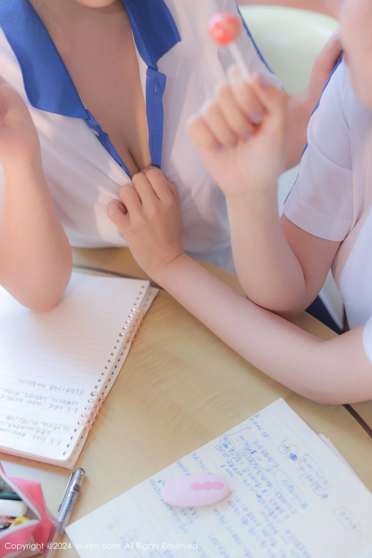 秀人集.com_[XiuRen秀人网]No.9119_模特合集蛋蛋宝＆袁圆性感学妹运动制服秀完美身材诱惑写真80P