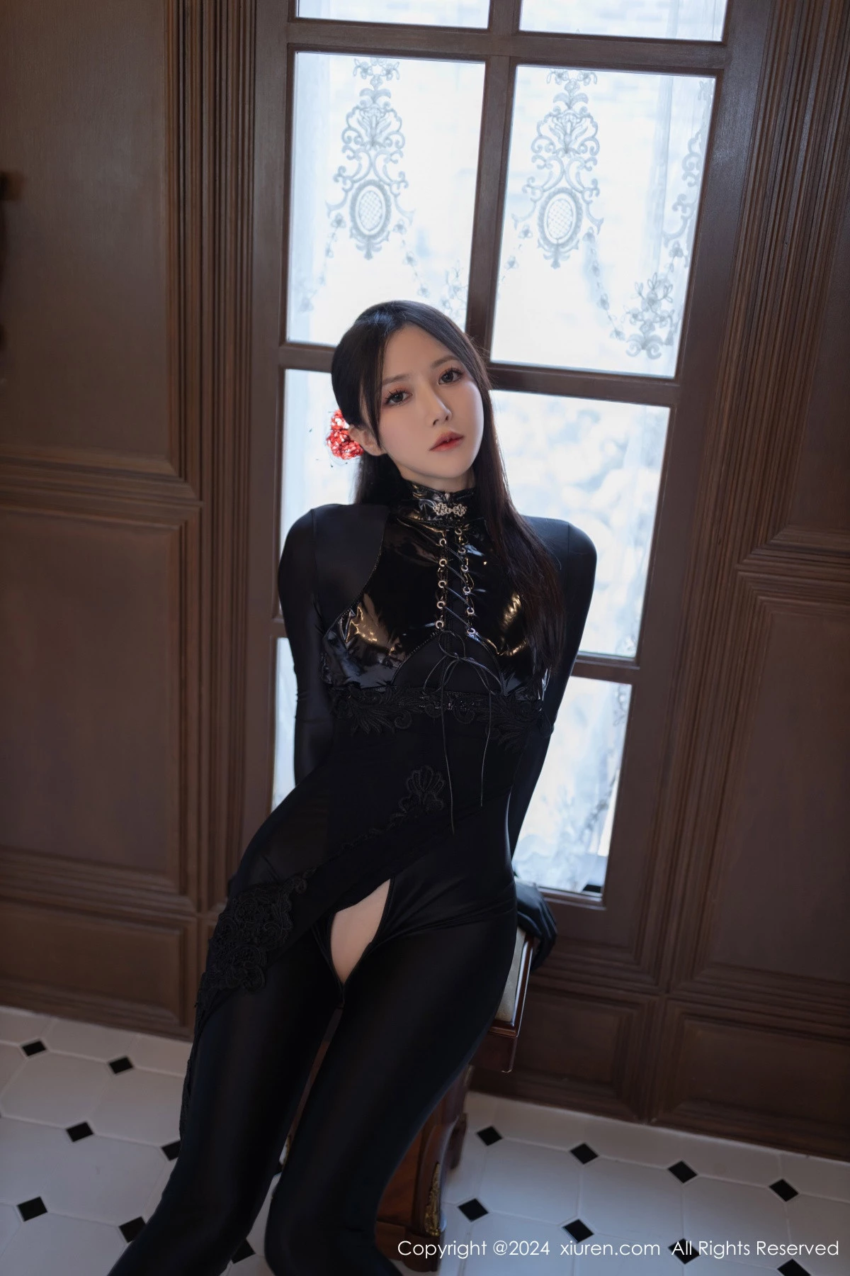 秀人集.com_[XiuRen秀人网]No.9125_模特鱼子酱Fish私房性感黑色紧身连体衣秀曼妙身姿撩人诱惑写真80P