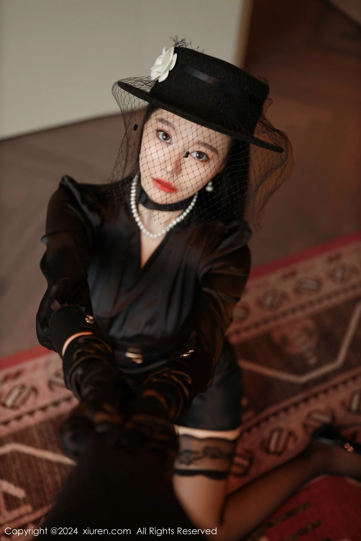 秀人集.com_[XiuRen秀人网]No.9041_模特安然anran黑色服饰露黑色内衣配黑丝吊袜秀柔美身段诱惑写真81P