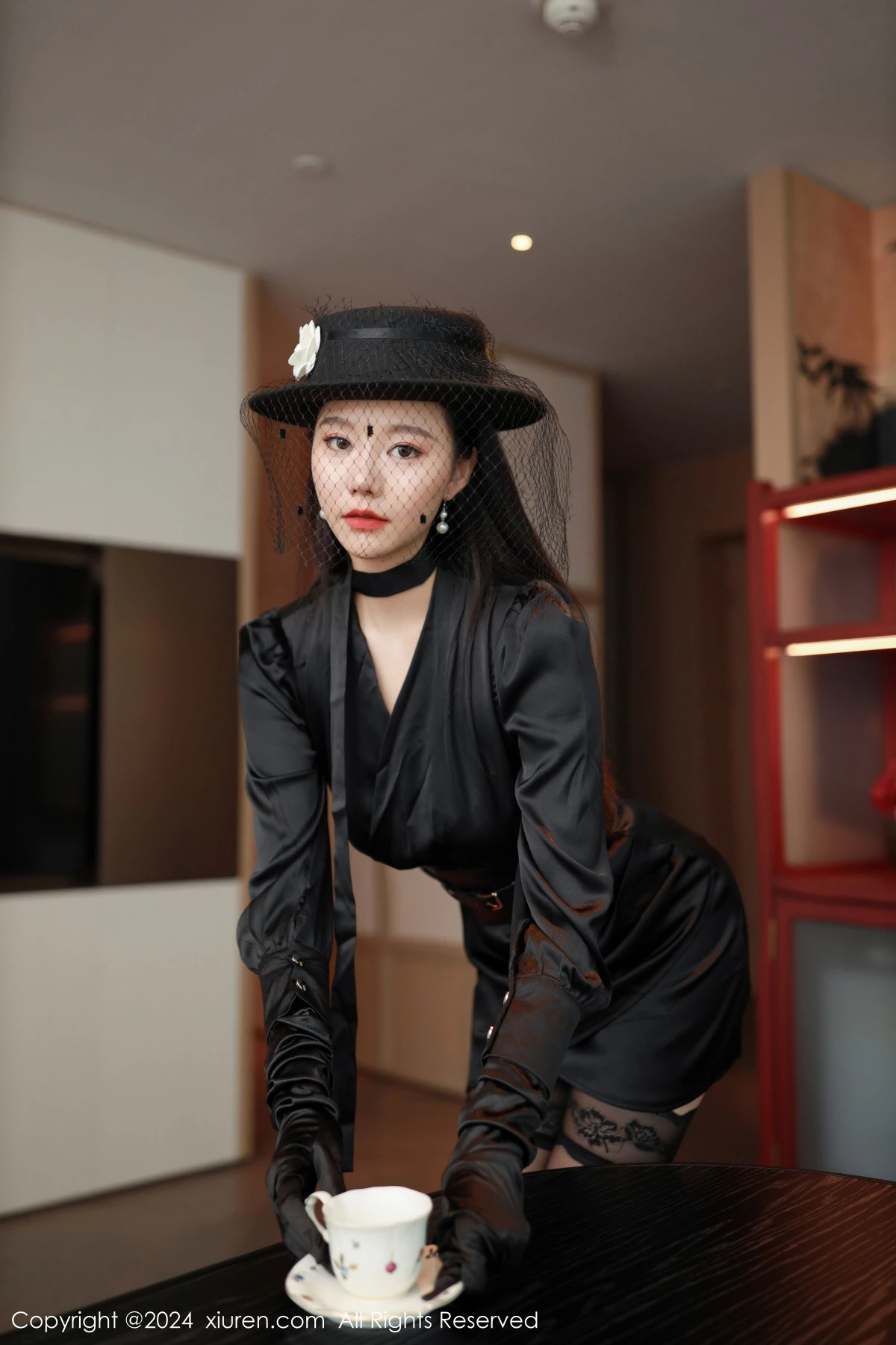 秀人集.com_[XiuRen秀人网]No.9041_模特安然anran黑色服饰露黑色内衣配黑丝吊袜秀柔美身段诱惑写真81P