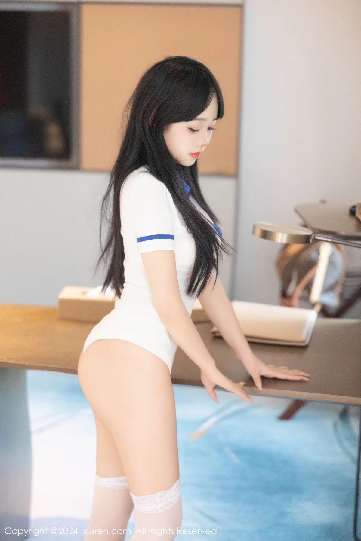 秀人集.com_[XiuRen秀人网]No.9056_新人模特黎秋秋性感白色情趣学妹服配白丝袜秀丰满身材诱惑写真75P