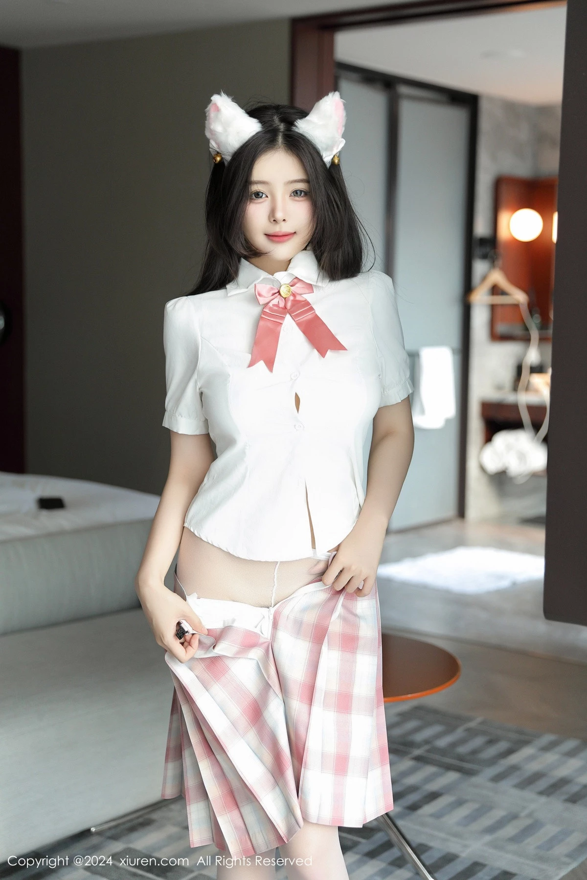 秀人集.com_[XiuRen秀人网]No.9277_模特袁圆私房性感JK制服配超薄白丝秀曼妙身姿完美诱惑写真72P