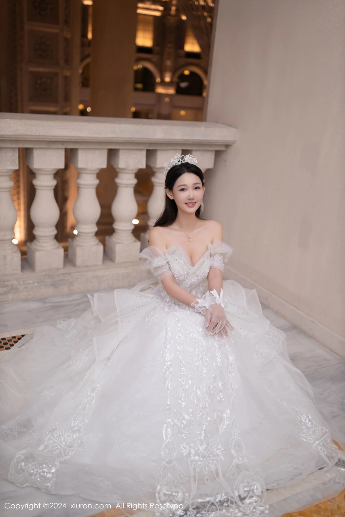 秀人集.com_[XiuRen秀人网]No.9283_模特唐安琪性感白色婚纱露白色内衣配超薄肉丝秀美腿诱惑写真86P