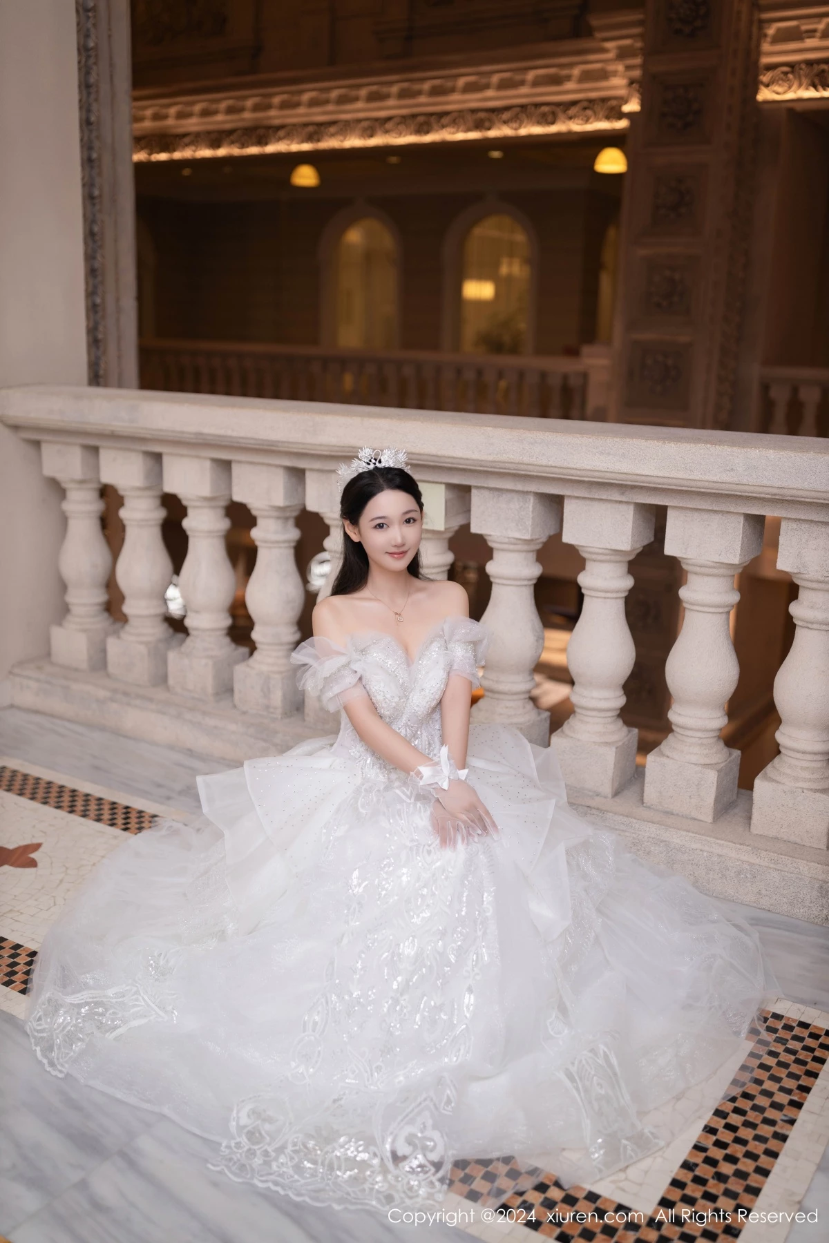 秀人集.com_[XiuRen秀人网]No.9283_模特唐安琪性感白色婚纱露白色内衣配超薄肉丝秀美腿诱惑写真86P