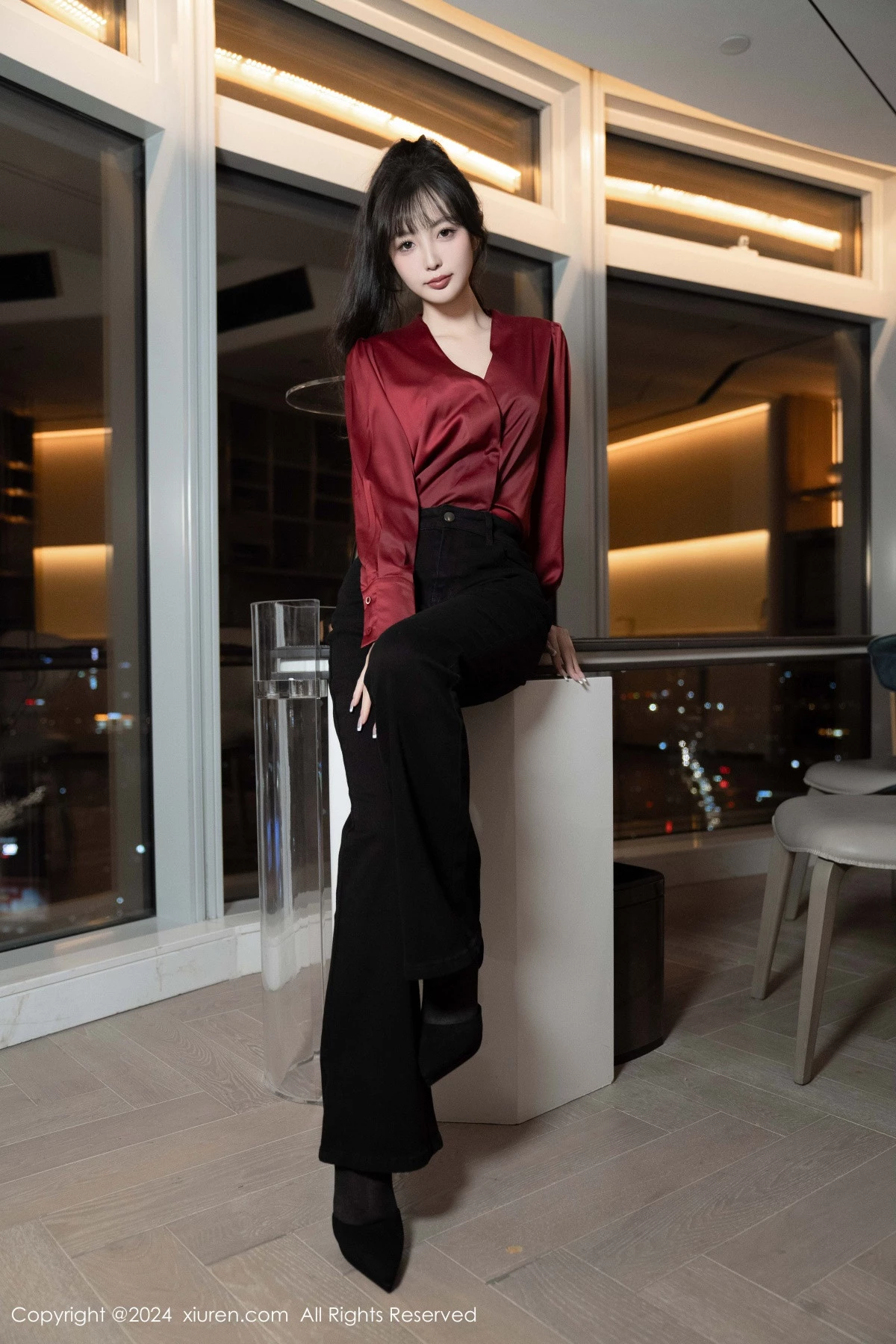 秀人集.com_[XiuRen秀人网]No.9299_模特林星阑私房性感黑色蕾丝内衣配开档黑丝秀曼妙身姿诱惑写真94P