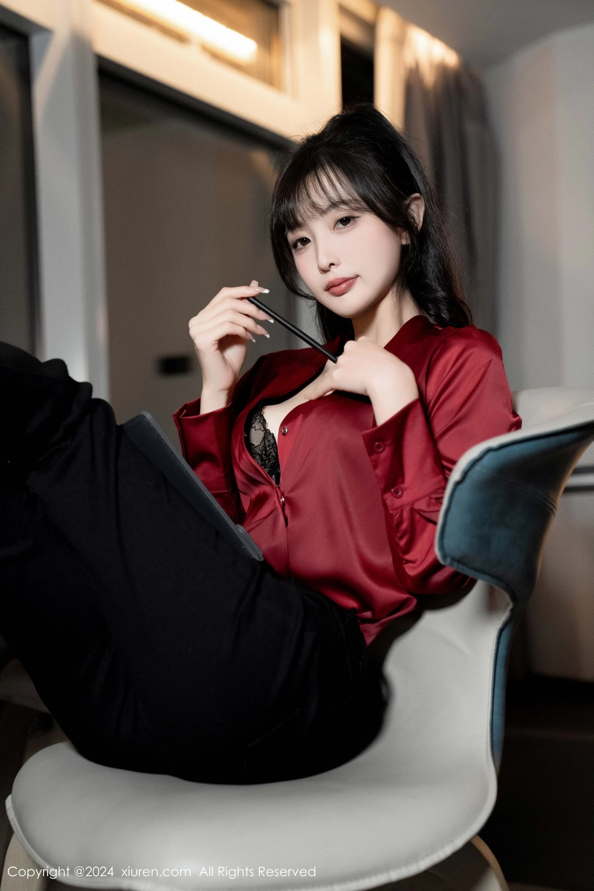 秀人集.com_[XiuRen秀人网]No.9299_模特林星阑私房性感黑色蕾丝内衣配开档黑丝秀曼妙身姿诱惑写真94P