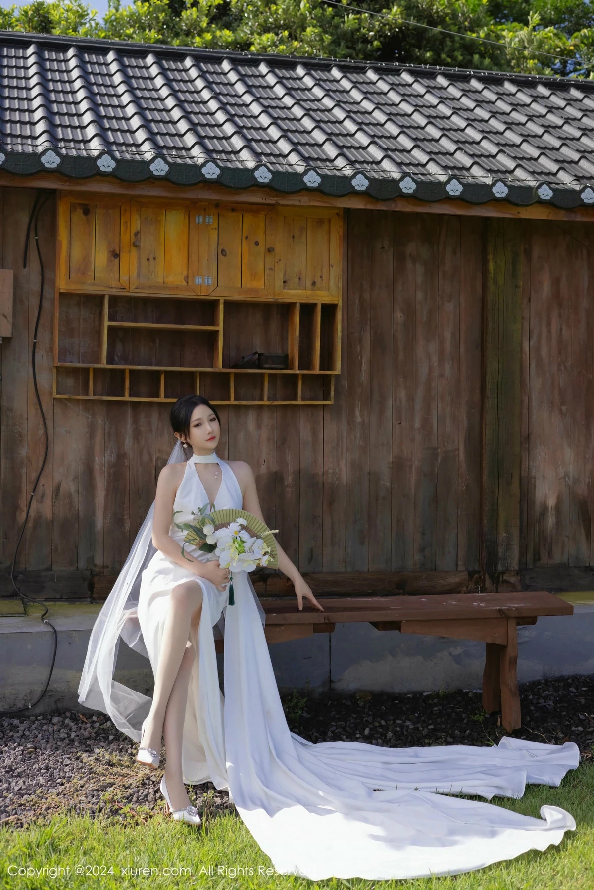 秀人集.com_[XiuRen秀人网]No.9387_模特鱼子酱Fish婚礼主题性感白色婚纱配白丝袜秀曼妙身姿诱惑写真81P