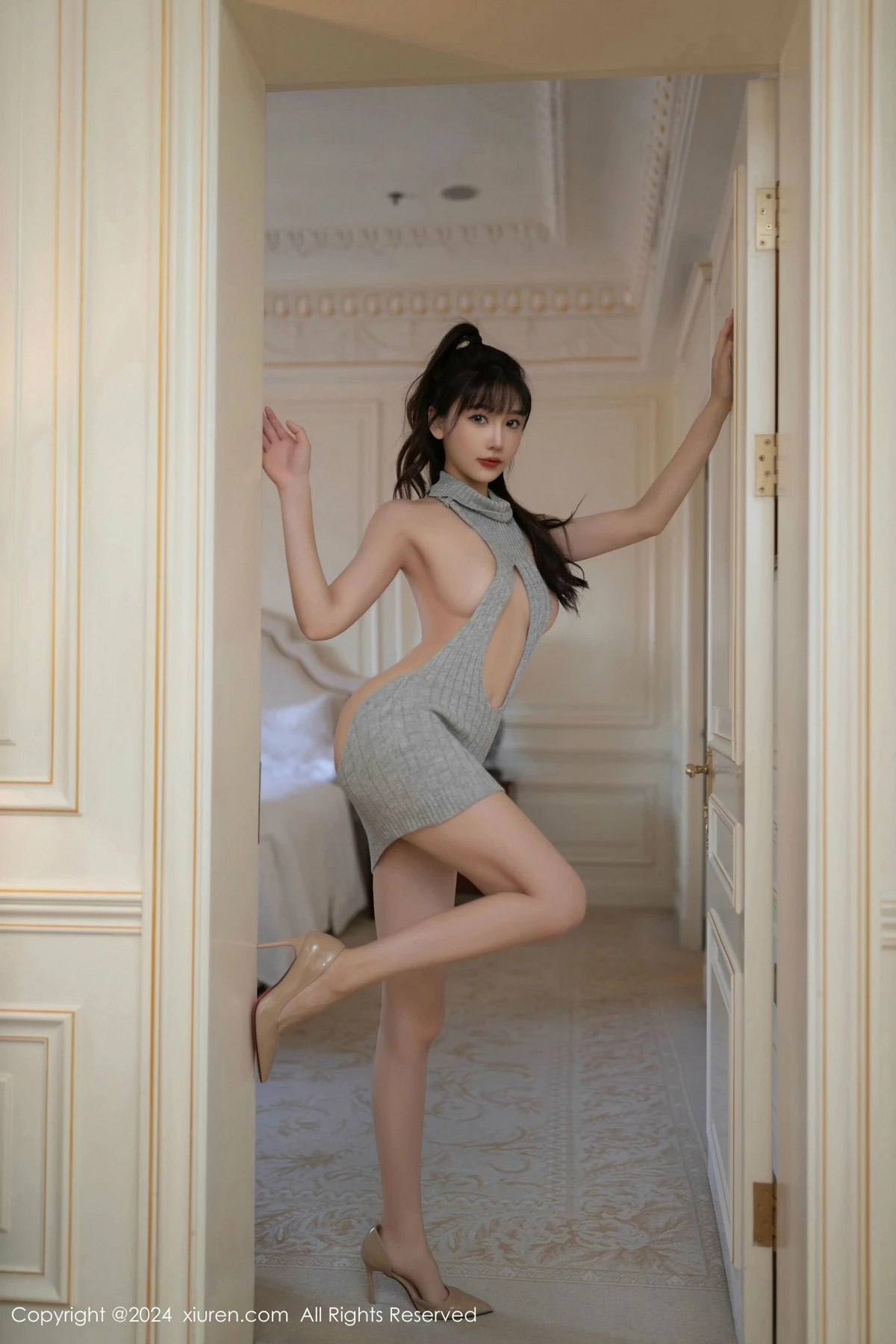 秀人集.com_[XiuRen秀人网]No.9413_模特陆萱萱性感毛衣露超薄连体肉色丝袜秀曼妙身姿完美诱惑写真80P