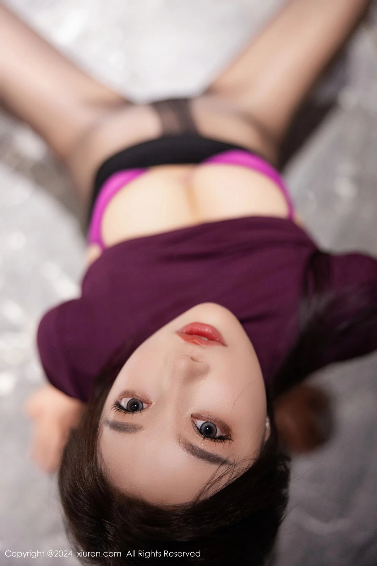 秀人集.com_[XiuRen秀人网]No.9421_女神杨晨晨Yome性感紫色内衣配超薄无内黑色秀丰腴身材诱惑写真80P