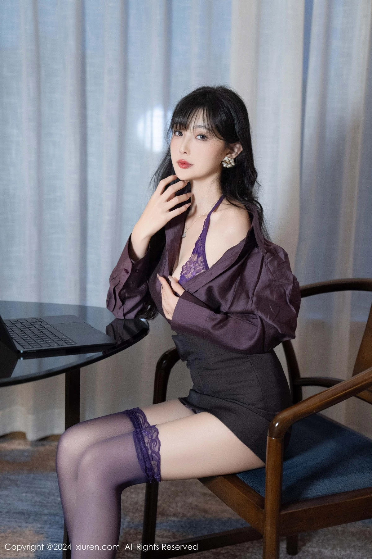 秀人集.com_[XiuRen秀人网]No.9428_模特林星阑性感紫色情趣连体内衣配紫色丝袜秀曼妙身姿诱惑写真81P