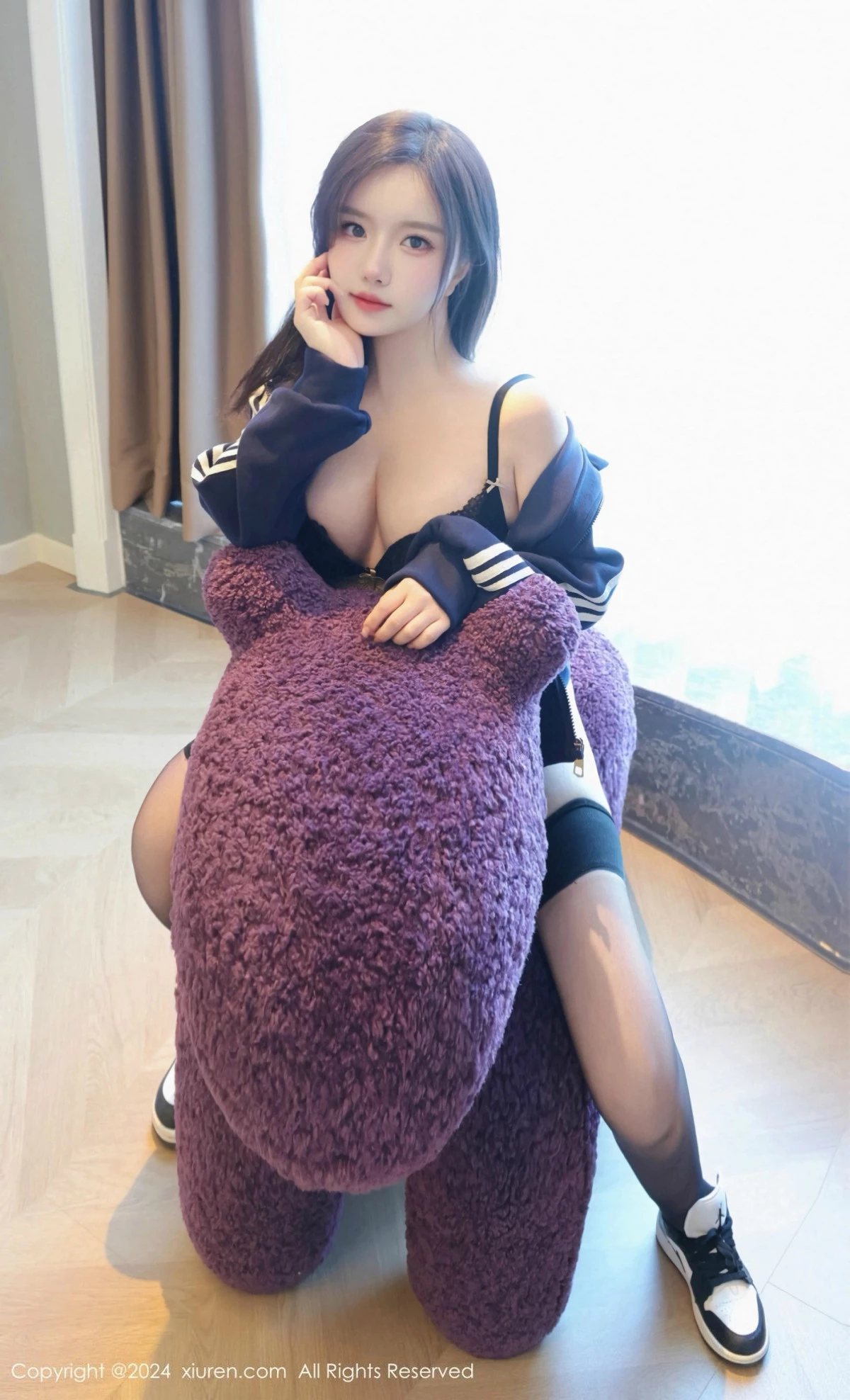 秀人集.com_[XiuRen秀人网]No.9347_模特小薯条nienie性感黑色内衣配黑丝袜秀完美身材撩人诱惑写真102P