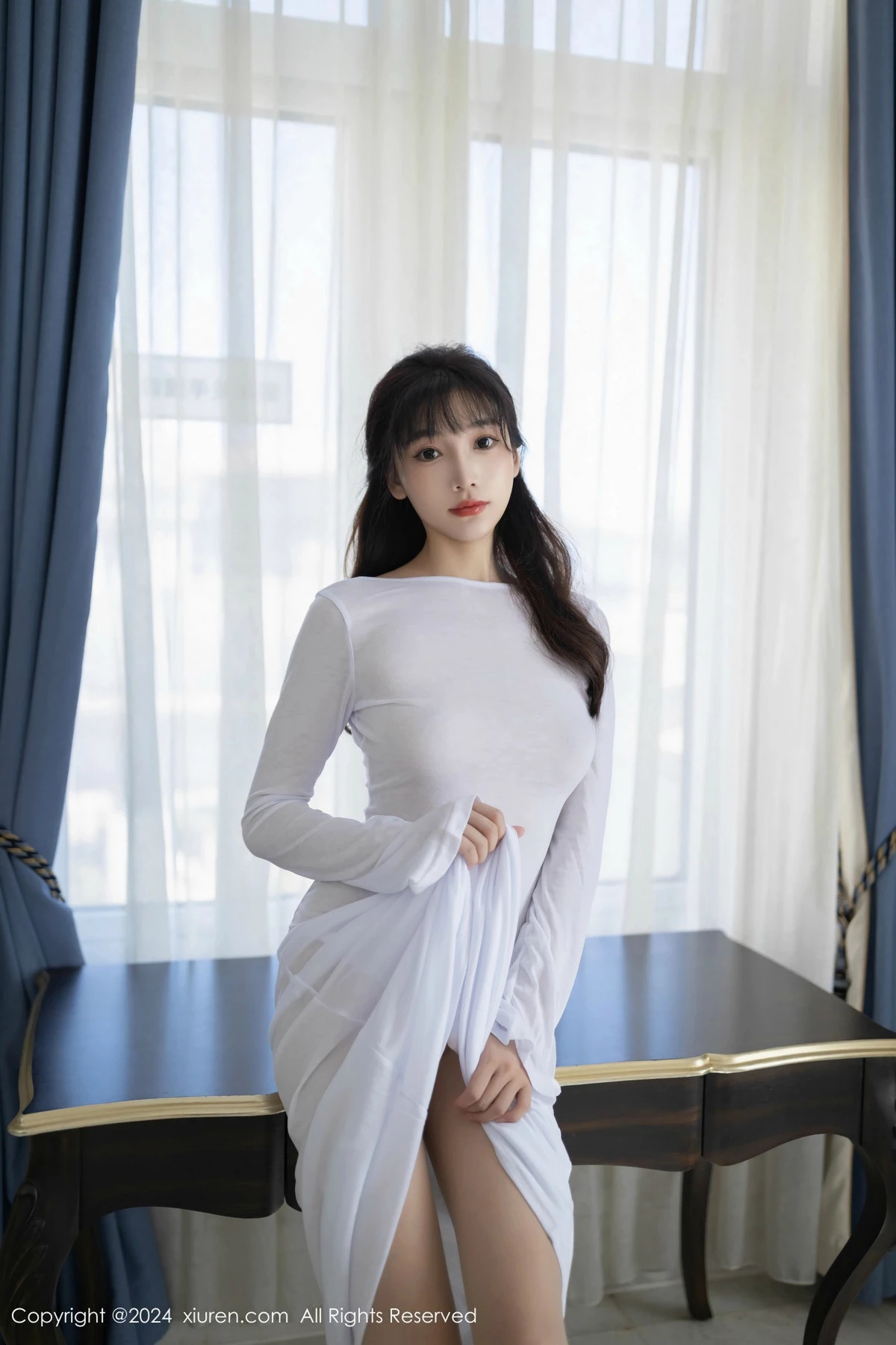 秀人集.com_[XiuRen秀人网]No.9521_模特陆萱萱私房性感白色薄透礼服配超薄肉丝秀柔美身姿诱惑写真80P