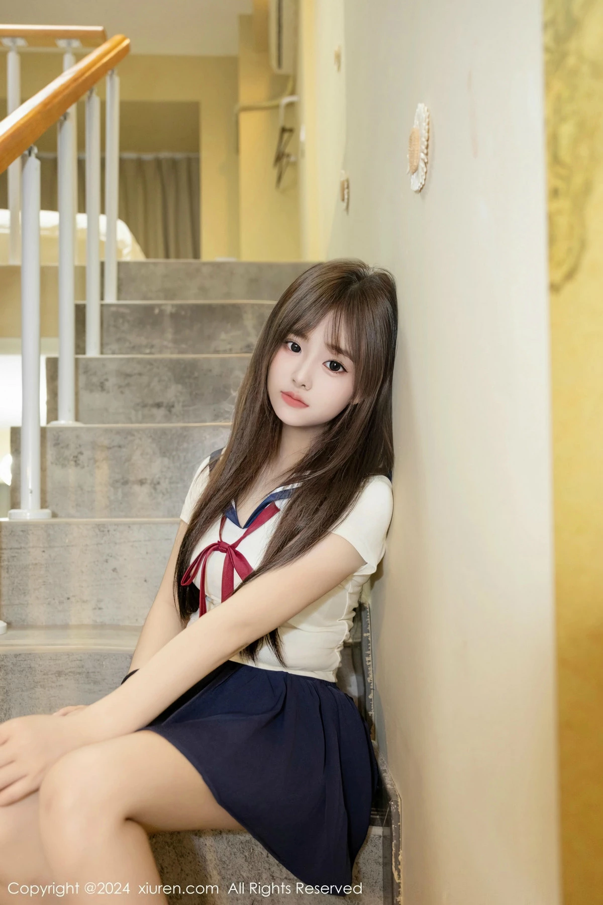 秀人集.com_[XiuRen秀人网]No.9514_模特叶初雪性感白色情趣制服露白色内衣秀完美身材撩人诱惑写真68P