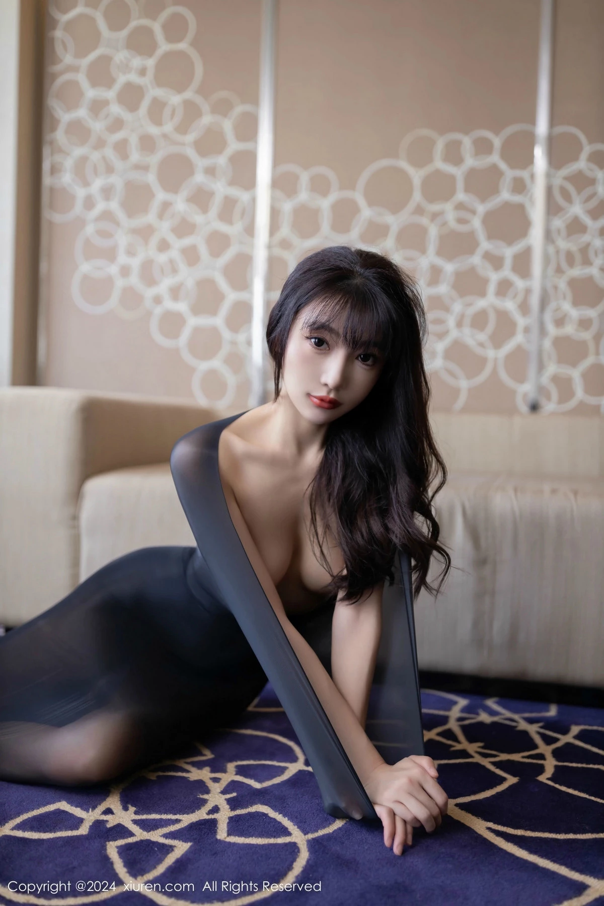 秀人集.com_[XiuRen秀人网]No.9590_模特陆萱萱私房性感黑色连体丝袜秀曼妙身姿翘臀美腿诱惑写真81P
