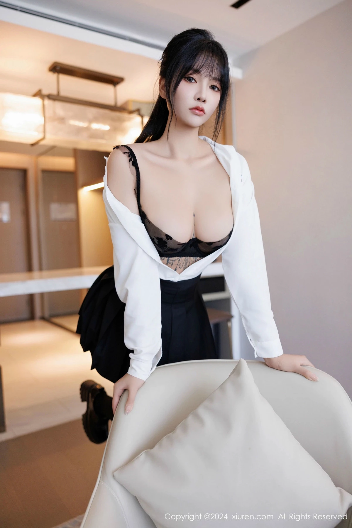 秀人集.com_[XiuRen秀人网]No.9505_模特娜比私房性感黑色蕾丝内衣配超薄肉丝秀凹凸身材诱惑写真88P