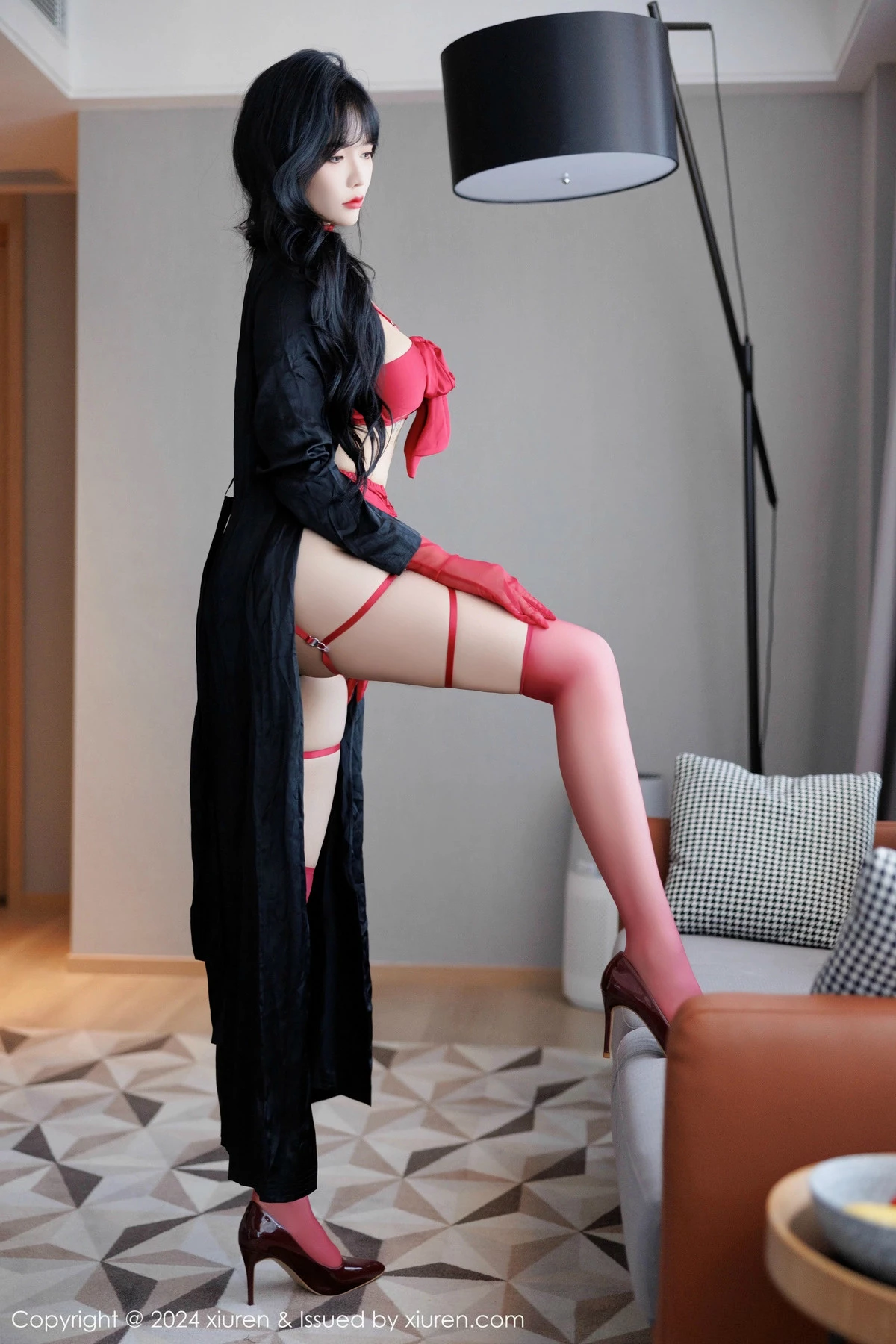 秀人集.com_[XiuRen秀人网]No.9671_模特娜比性感红色情趣内衣配红色丝袜秀凹凸身材完美诱惑写真80P