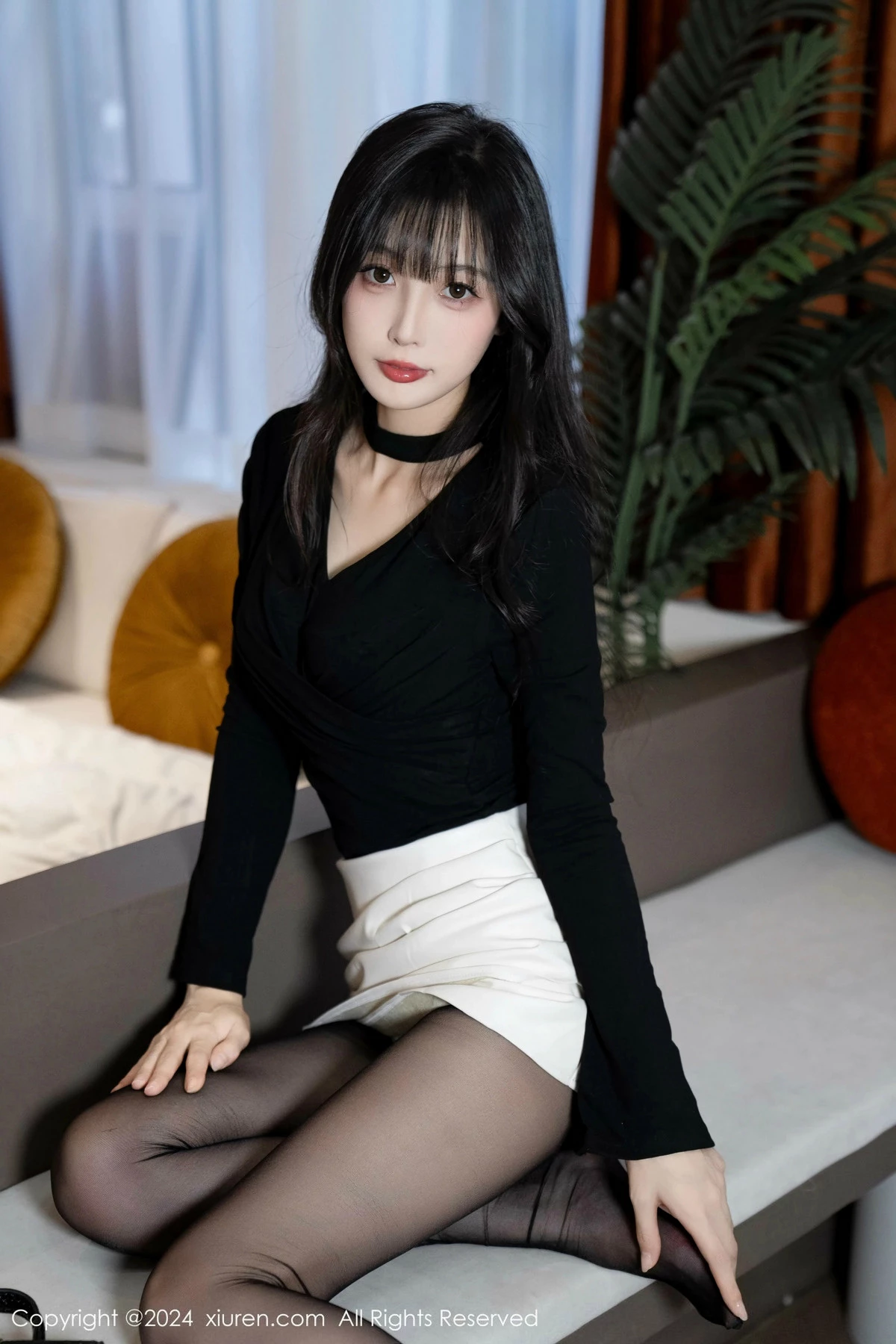 秀人集.com_[XiuRen秀人网]No.9691_模特林星阑性感墨绿色内衣配超薄黑丝秀曼妙身姿迷人诱惑写真100P