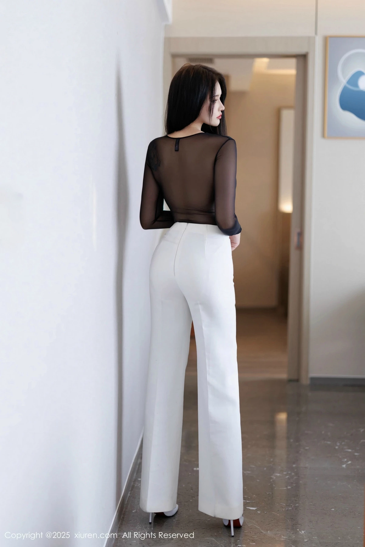 秀人集.com_[XiuRen秀人网]No.9755_模特娜比性感黑色情趣内衣配黑丝吊袜秀凹凸身材完美诱惑写真91P