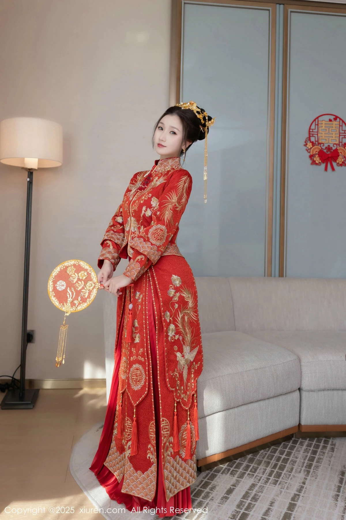 秀人集.com_[XiuRen秀人网]No.9811_模特杏子Yada性感新娘装红色情趣内衣配超薄肉丝秀美腿诱惑写真84P