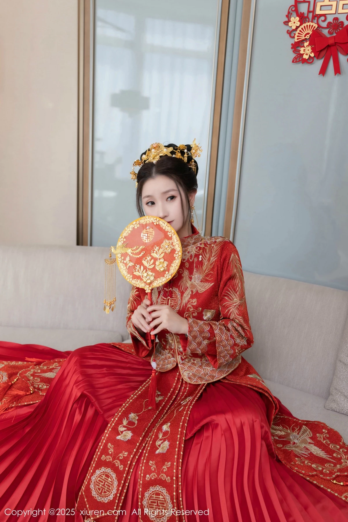 秀人集.com_[XiuRen秀人网]No.9811_模特杏子Yada性感新娘装红色情趣内衣配超薄肉丝秀美腿诱惑写真84P