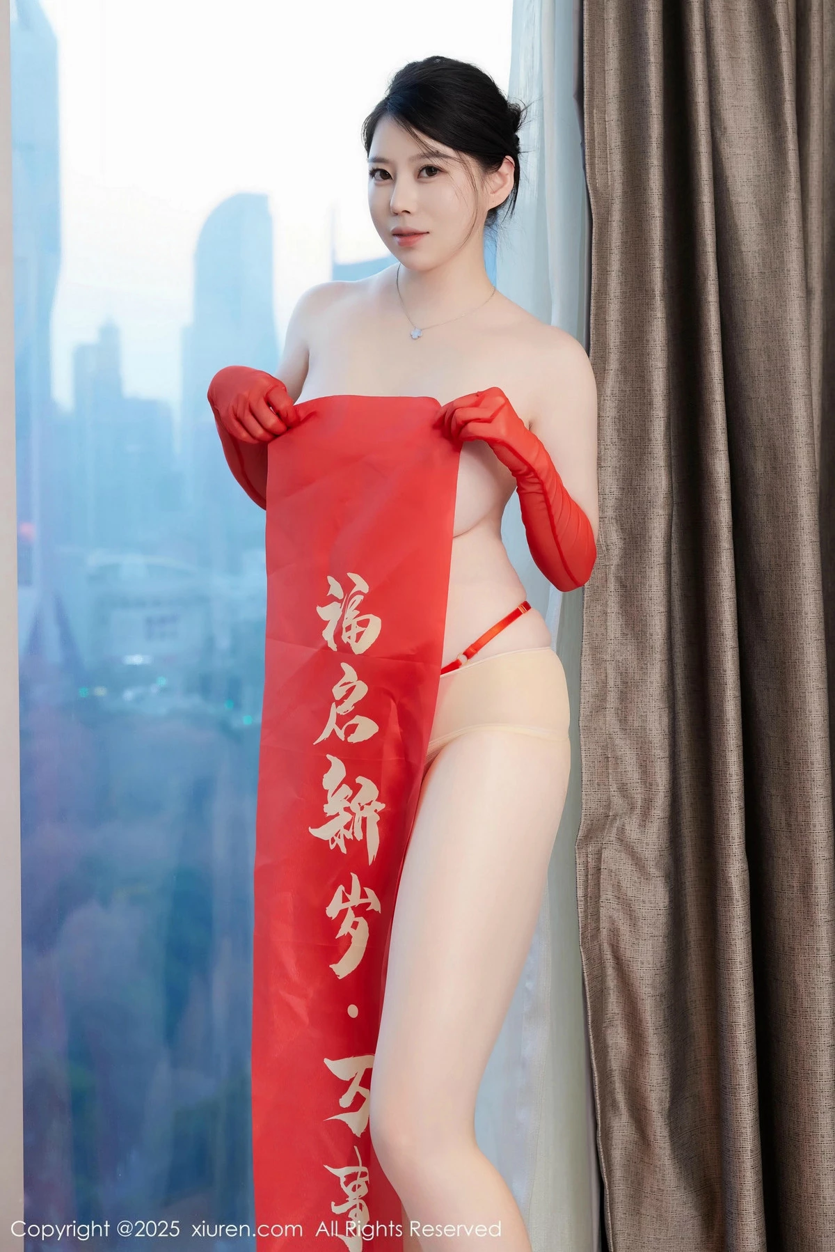 秀人集.com_[XiuRen秀人网]No.9816_模特白茹雪abby新年主题性感红色情趣内衣配超薄肉丝完美诱惑写真78P