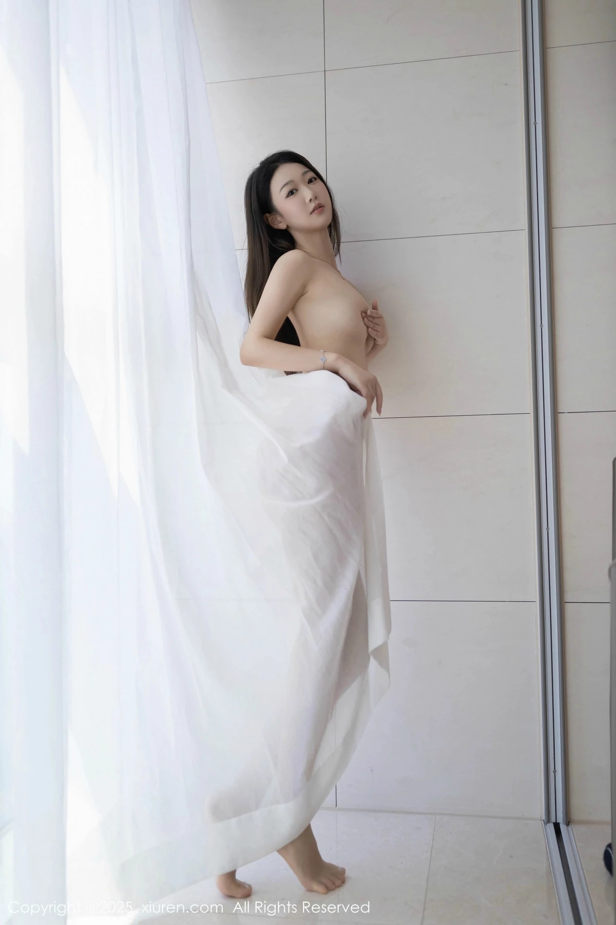 秀人集.com_[XiuRen秀人网]No.9840_模特唐安琪性感白色连衣长裙配开档肉丝秀曼妙身姿撩人诱惑写真84P