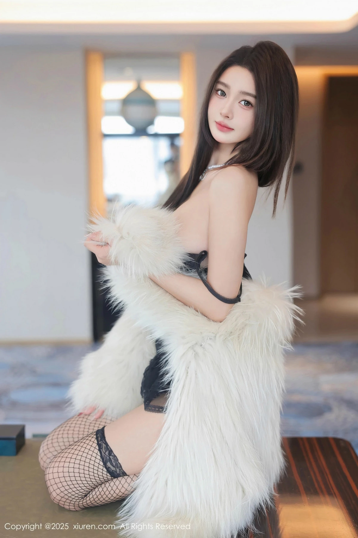 秀人集.com_[XiuRen秀人网]No.9781_模特Candy糖糖性感黑色情趣内衣配黑丝网袜秀完美身材诱惑写真80P