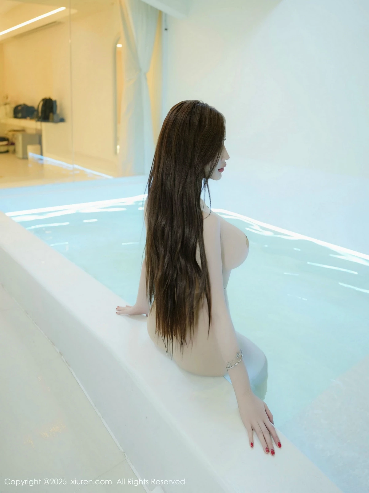 秀人集.com_[XiuRen秀人网]No.9782_女神Carol周妍希浴室场景白色礼服配超薄肉丝秀丰满身材诱惑写真47P