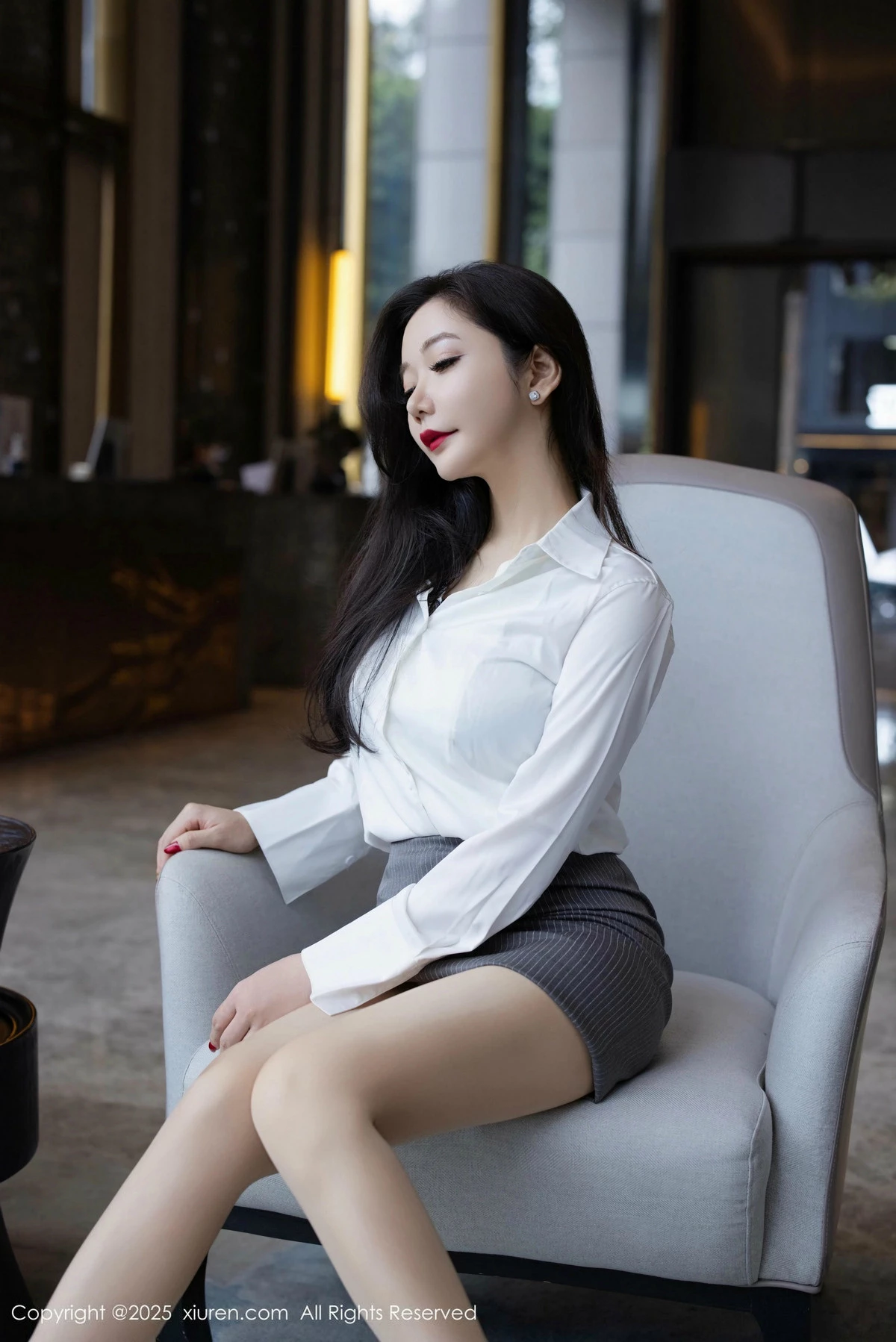 秀人集.com_[XiuRen秀人网]No.9976_女神心妍小公主性感白衬衫配灰短裙露蓝色内衣秀完美诱身材惑写真74P