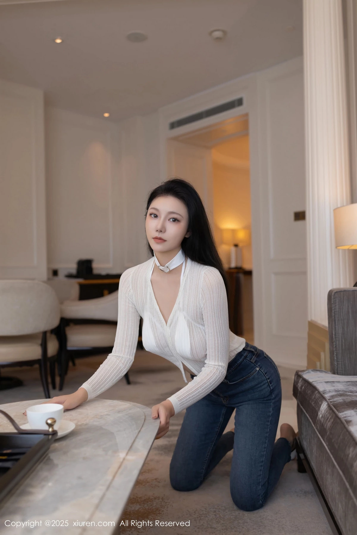 秀人集.com_[XiuRen秀人网]No.9900_模特安然anran性感白色情趣内衣配白丝袜秀曼妙身姿撩人诱惑写真83P