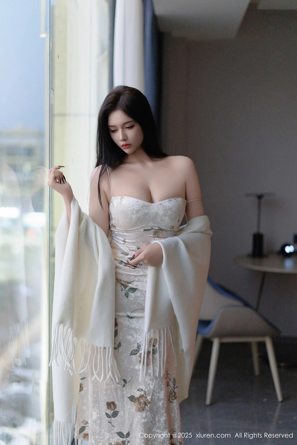 秀人集.com_[XiuRen秀人网]No.9899_模特娜比脱连衣短裙露性感蓝色内衣配超薄肉丝秀凹凸身材诱惑写真81P