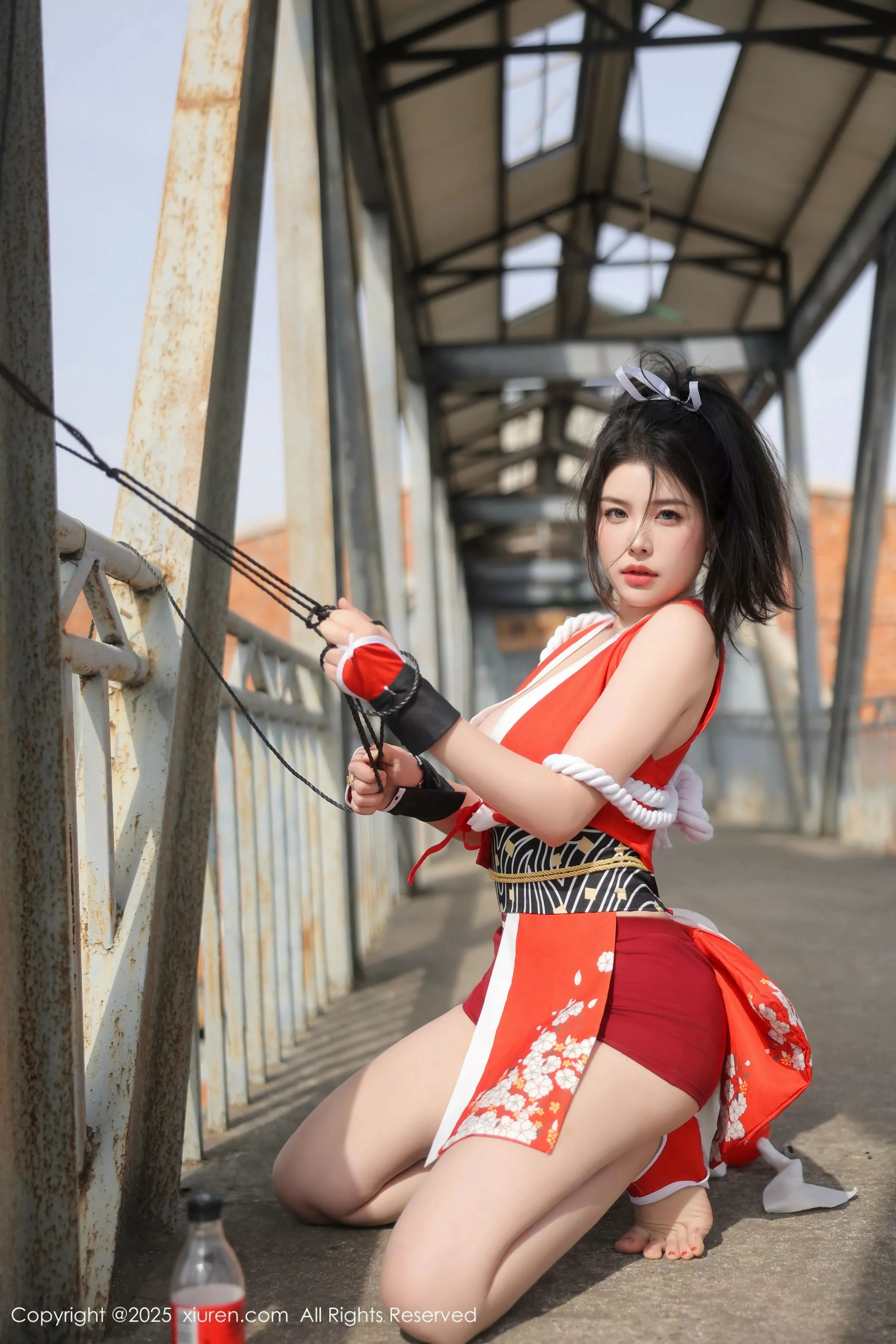 秀人集.com_[XiuRen秀人网]No.10133_模特林若凡F性感红色不知火舞服饰配丁字裤秀丰满身材诱惑写真81P