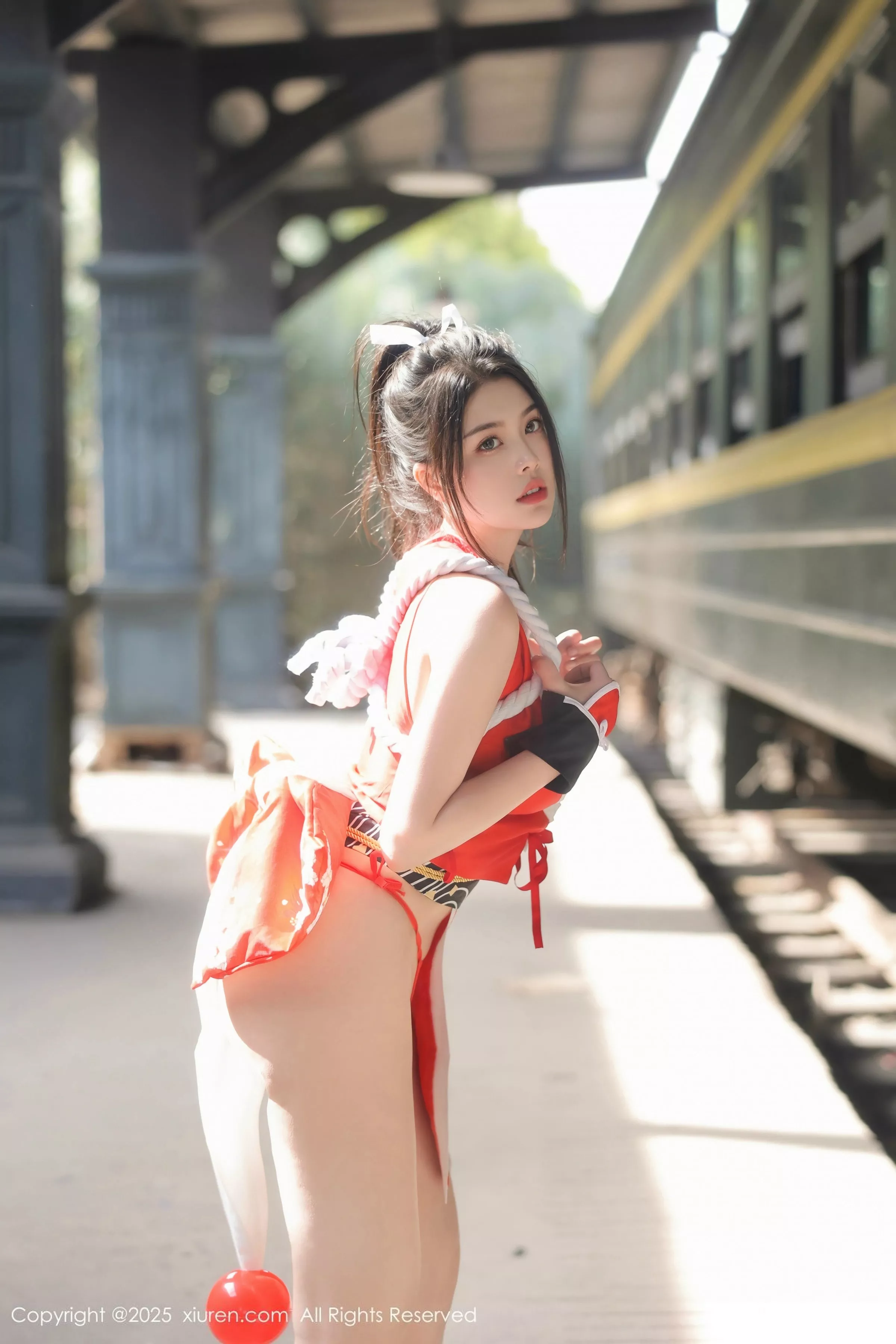 秀人集.com_[XiuRen秀人网]No.10133_模特林若凡F性感红色不知火舞服饰配丁字裤秀丰满身材诱惑写真81P