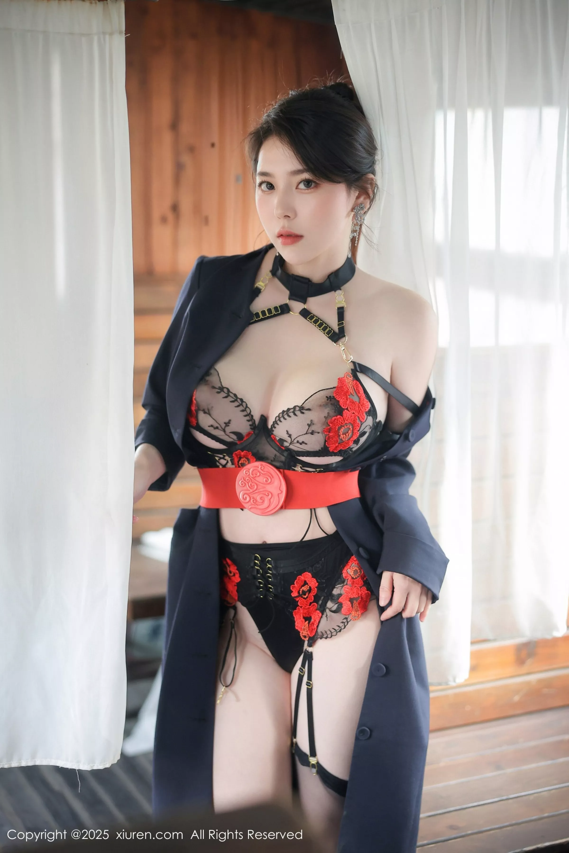 秀人集.com_[XiuRen秀人网]No.10155_模特白茹雪abby性感黑色情趣内衣配黑丝吊袜秀丰腴身材诱惑写真78P