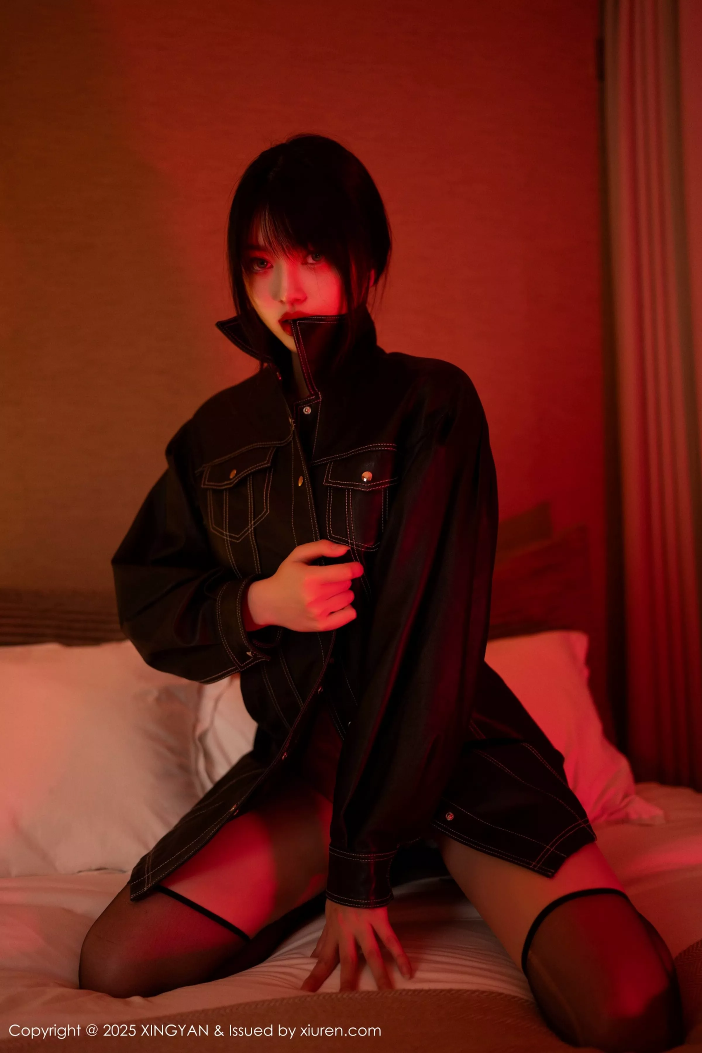 秀人集.com_[XINGYAN星颜社]VOL.335_模特白露lulu性感红色情趣内衣配黑色丝袜秀曼妙身姿诱惑写真73P