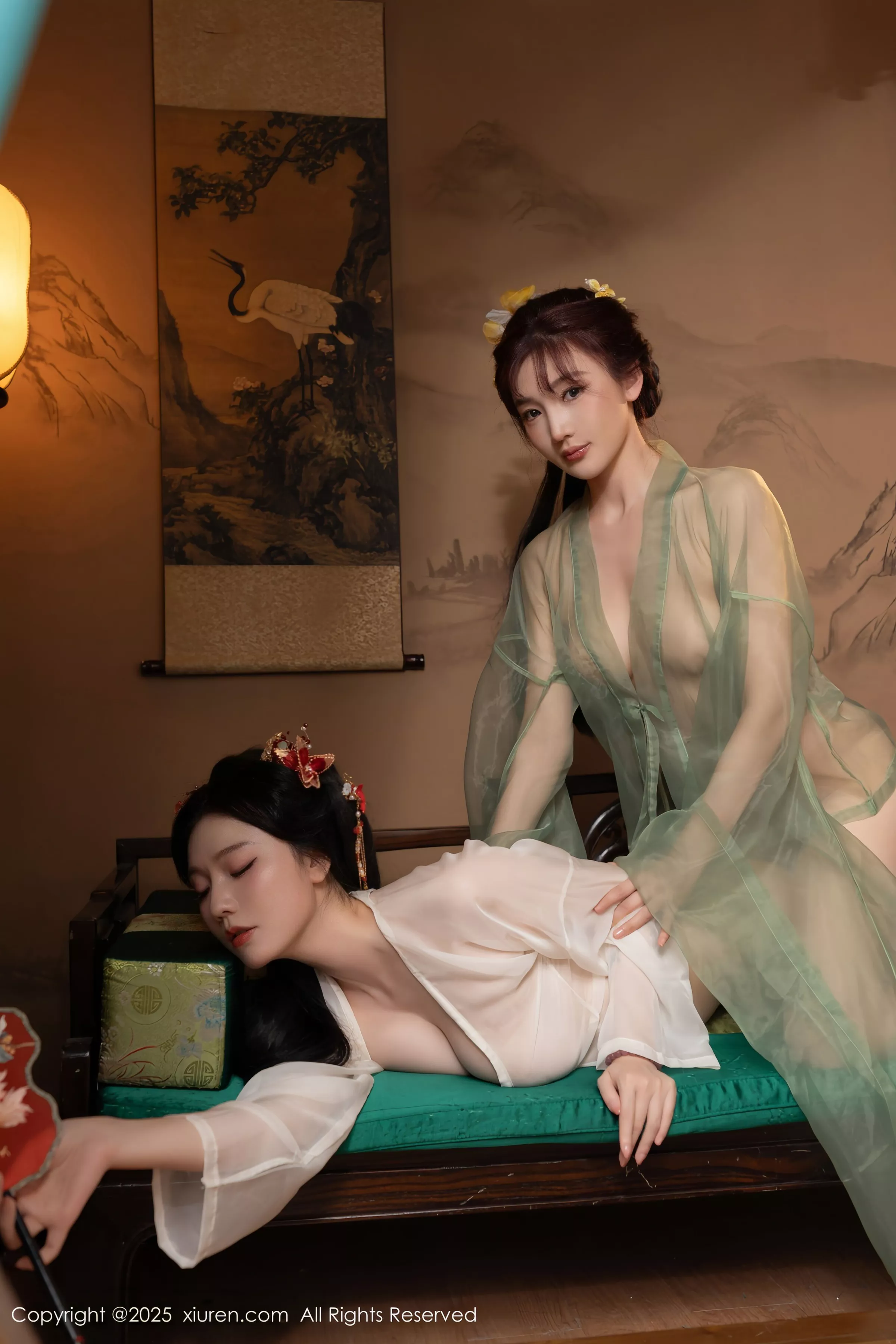 秀人集.com_[XiuRen秀人网]No.10223_模特合集女神陆萱萱＆安然anran激情互动薄纱古装撩人诱惑写真80P