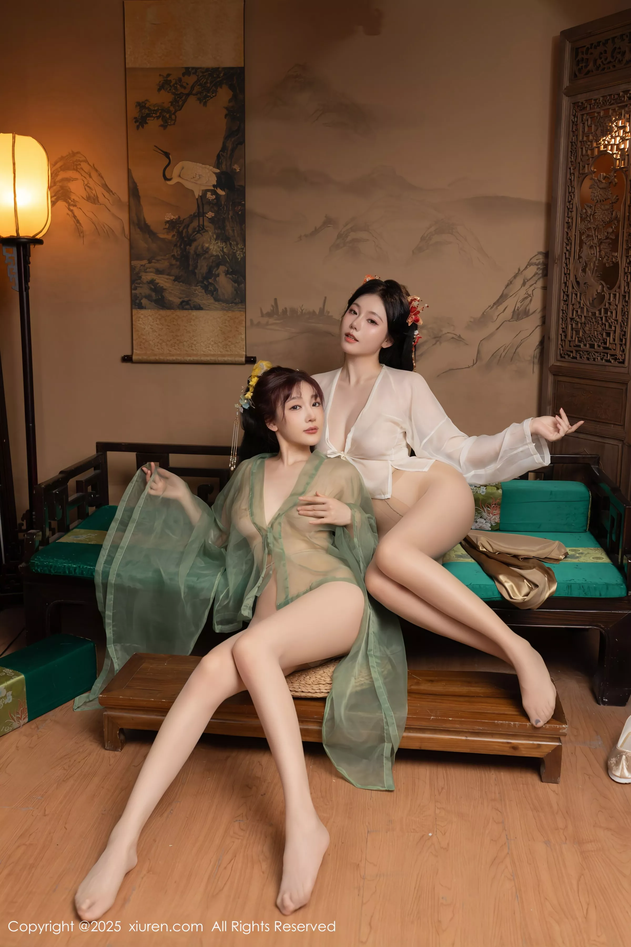 秀人集.com_[XiuRen秀人网]No.10223_模特合集女神陆萱萱＆安然anran激情互动薄纱古装撩人诱惑写真80P