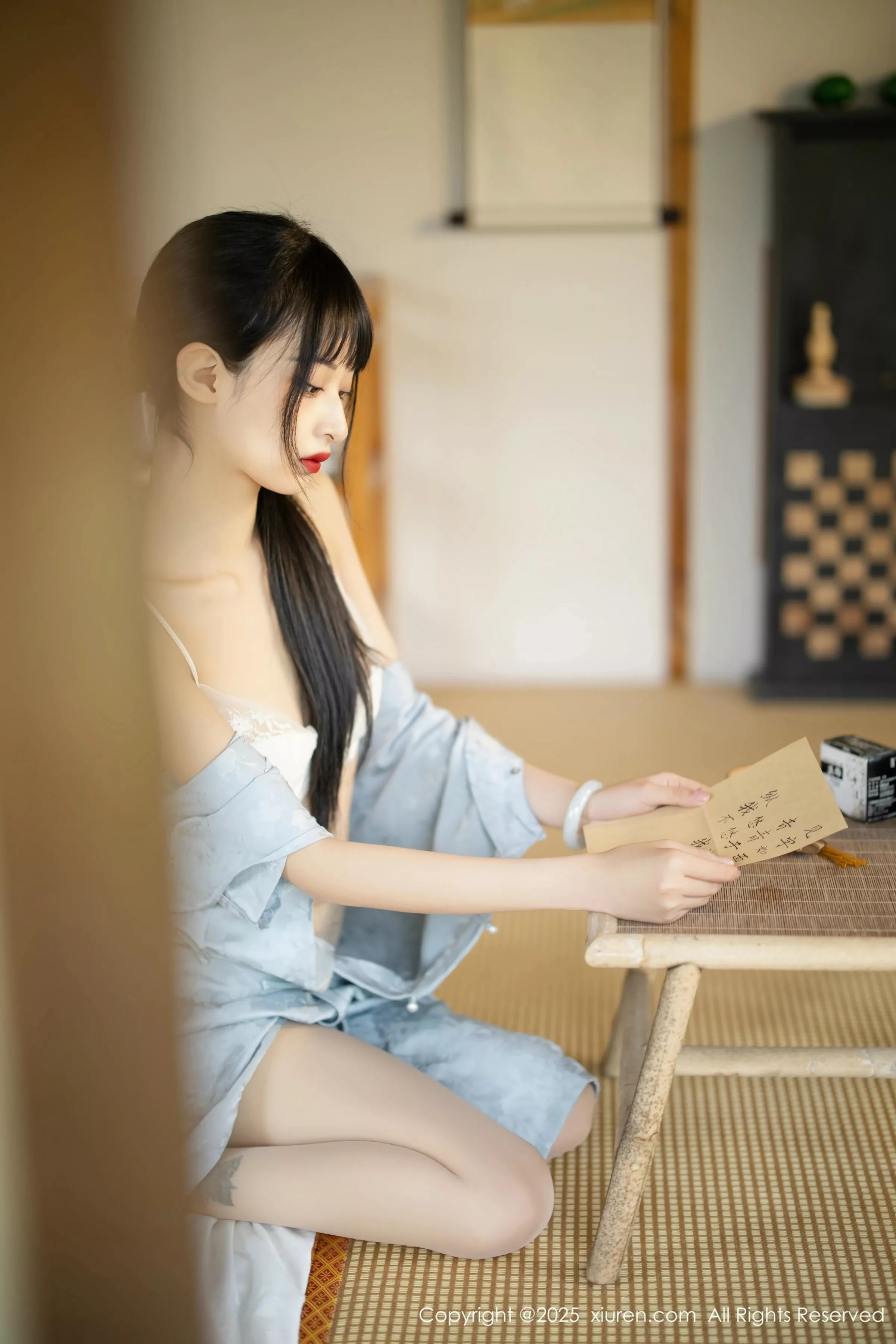 秀人集.com_[XiuRen秀人网]No.10278_模特茂木希子日式旗袍露白色内衣配肉丝袜秀完美曲线诱惑写真80P