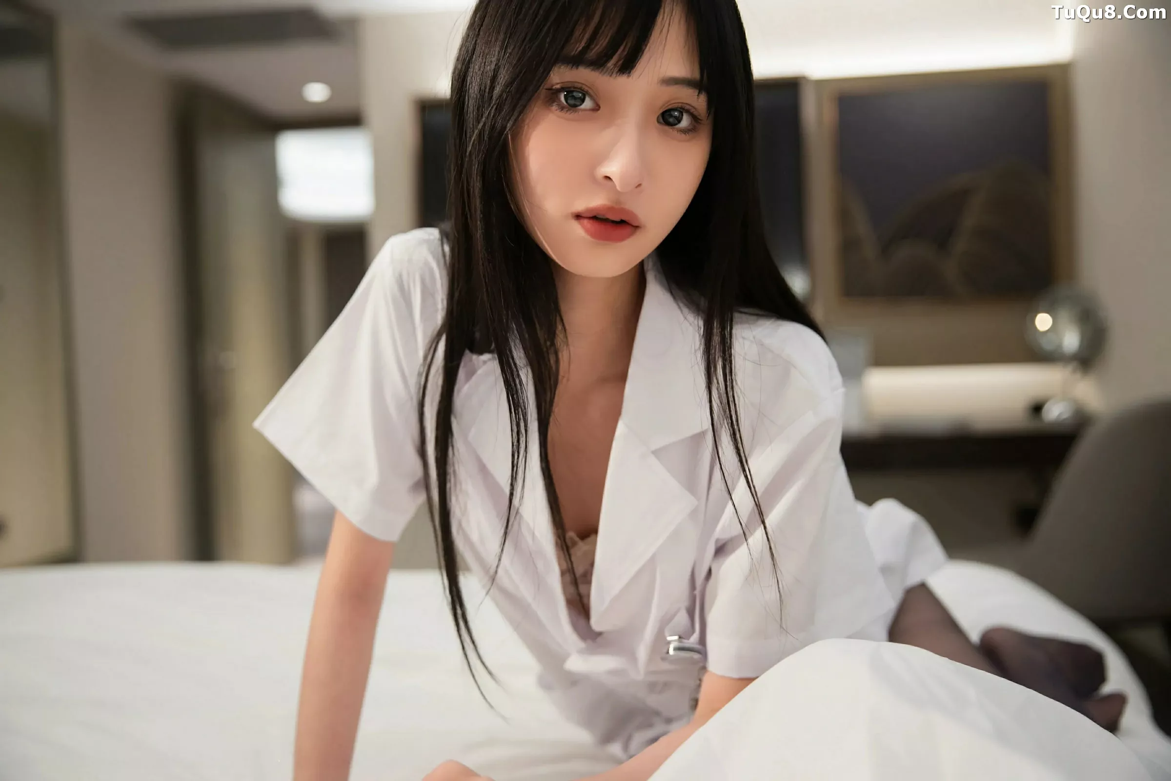 秀人集.com_[XiuRen秀人网]No.10373_模特茂木希子性感白色护士服饰配超薄黑丝秀完美身材诱惑写真80P